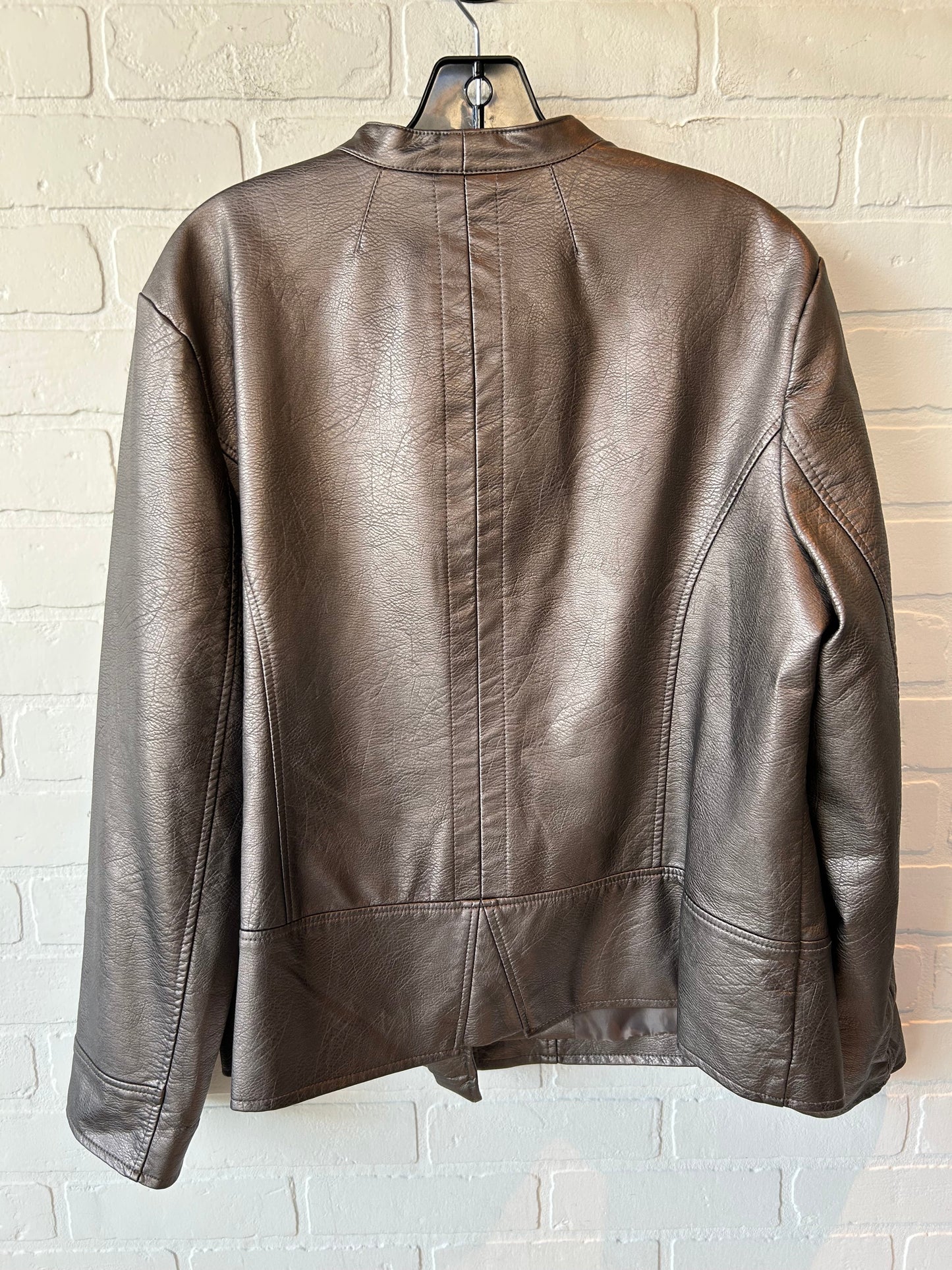 Jacket Moto By Alfani In Bronze, Size: Xl