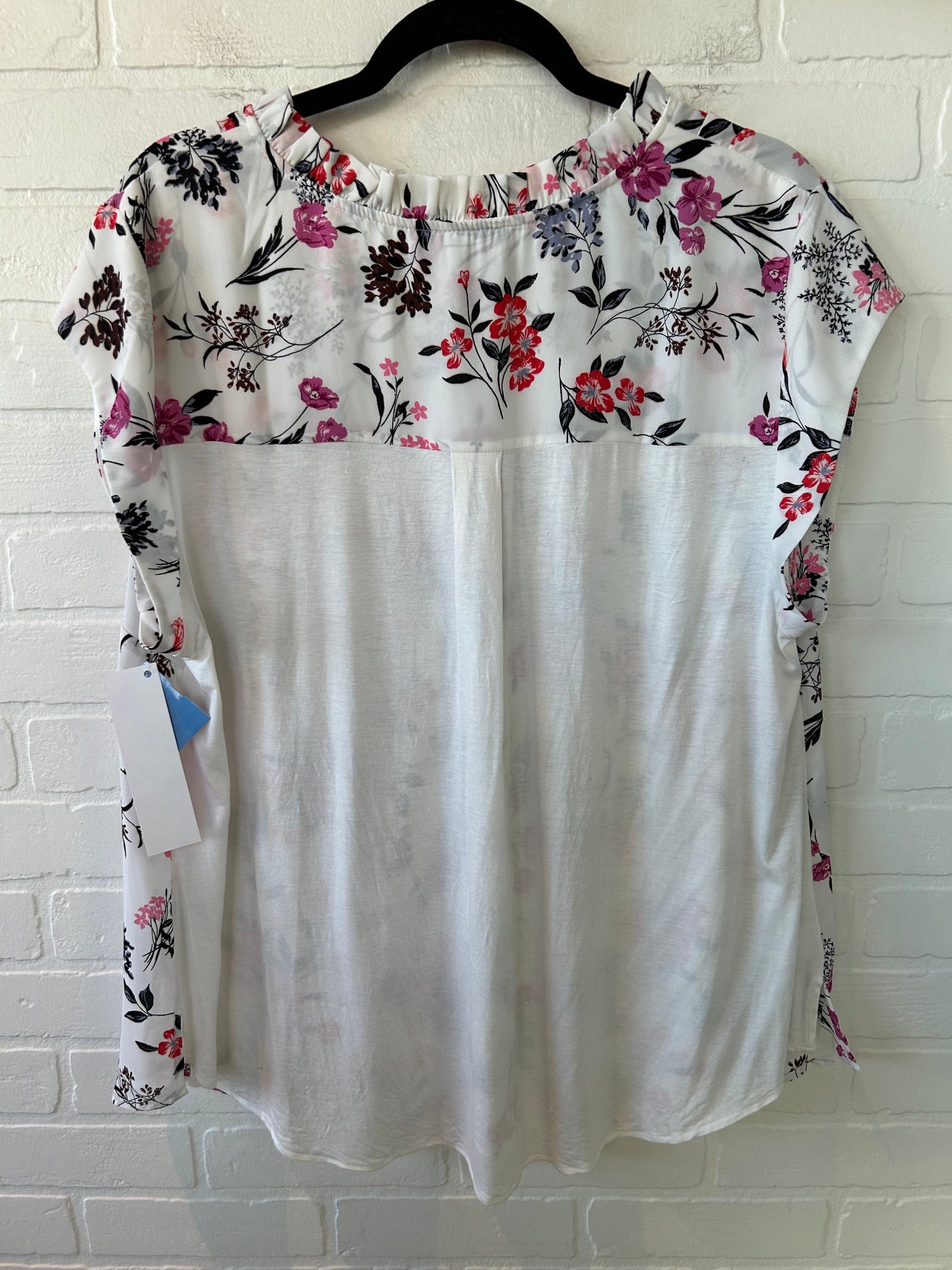 Top Sleeveless By Daniel Rainn In Pink & White, Size: 2x