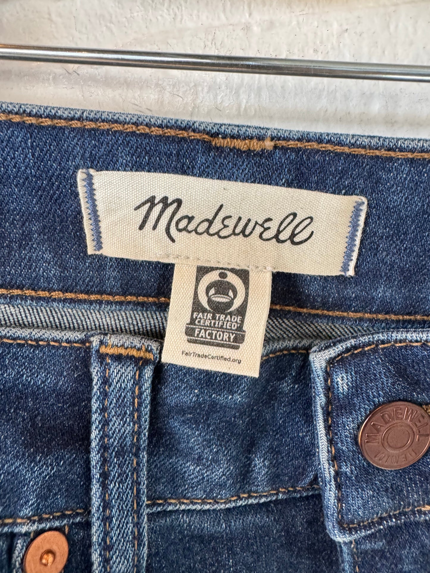 Jeans Skinny By Madewell In Blue Denim, Size: 2