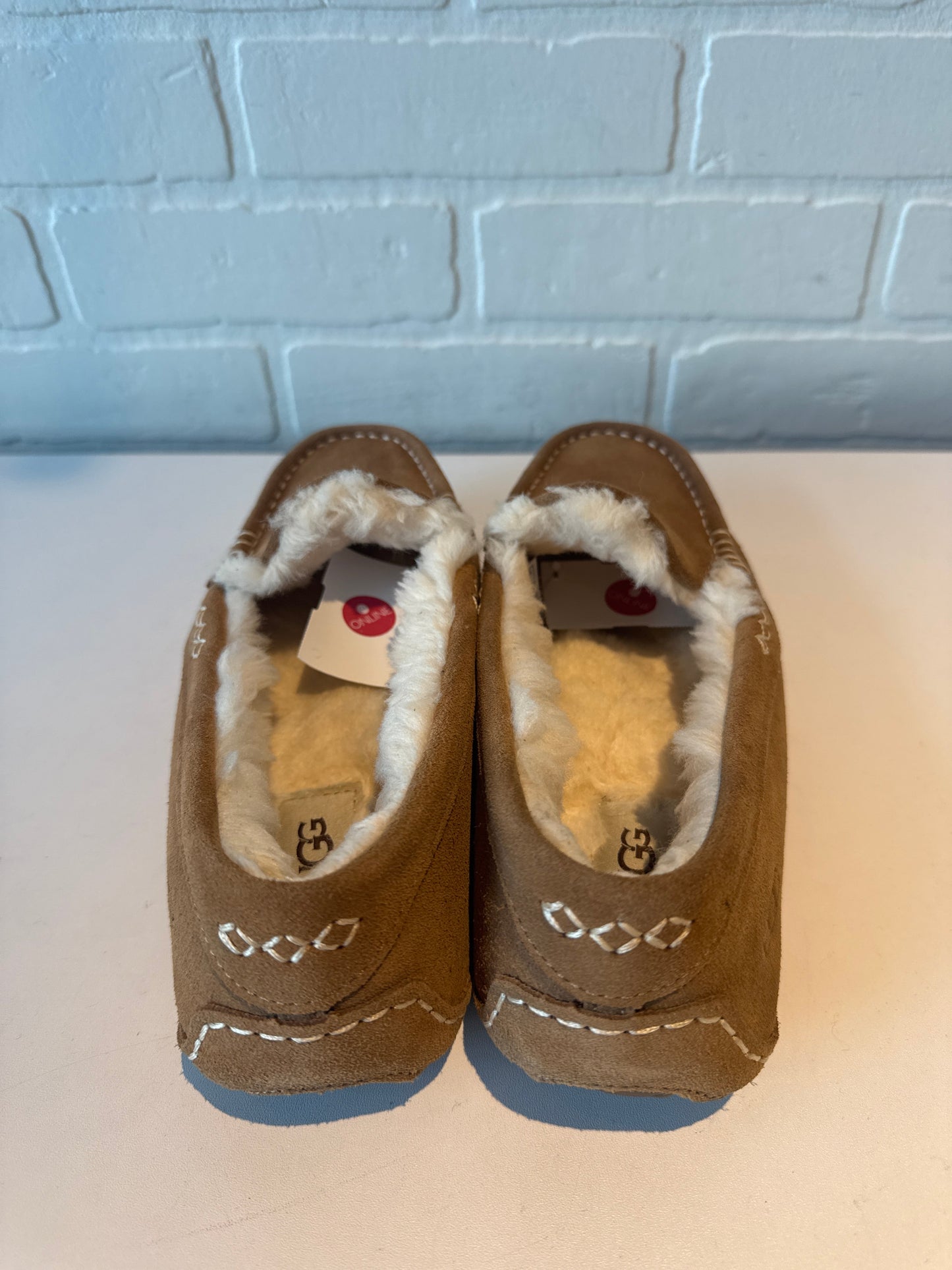 Shoes Designer By Ugg In Brown & Cream, Size: 8