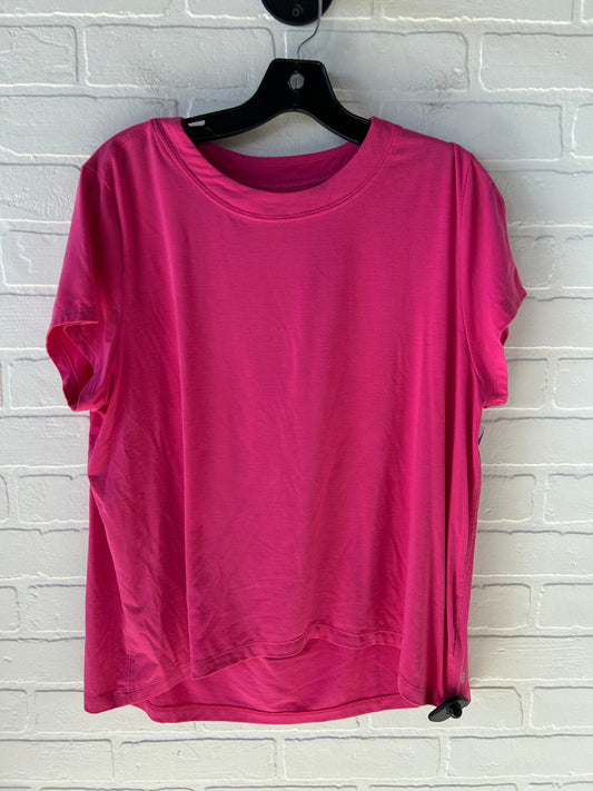 Athletic Top Short Sleeve By Athleta In Pink, Size: S