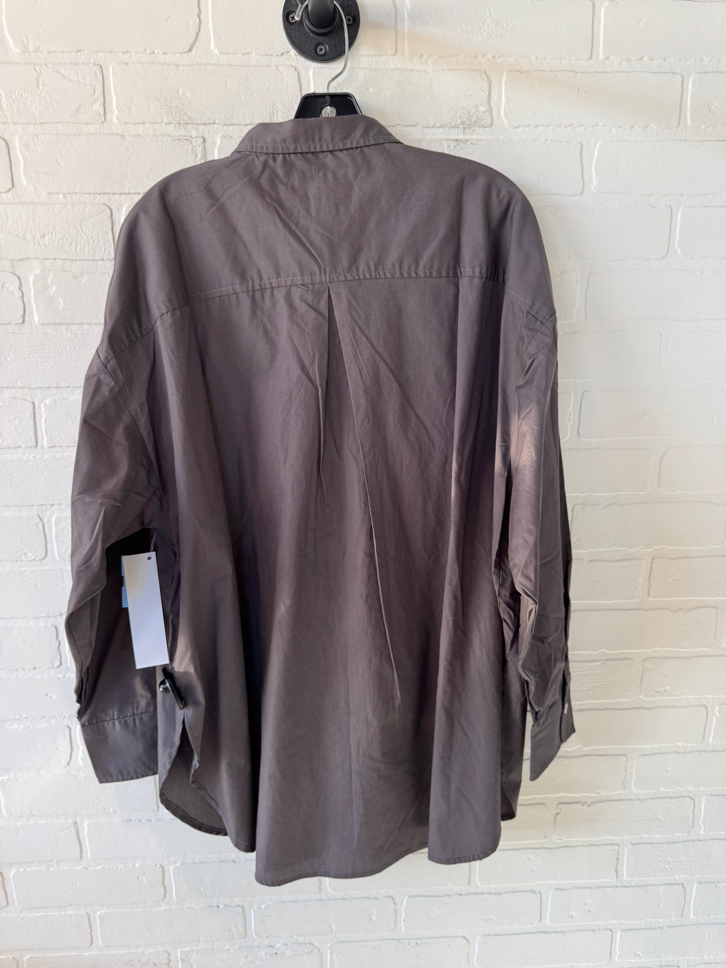 Top Long Sleeve By Maeve In Grey, Size: 1x