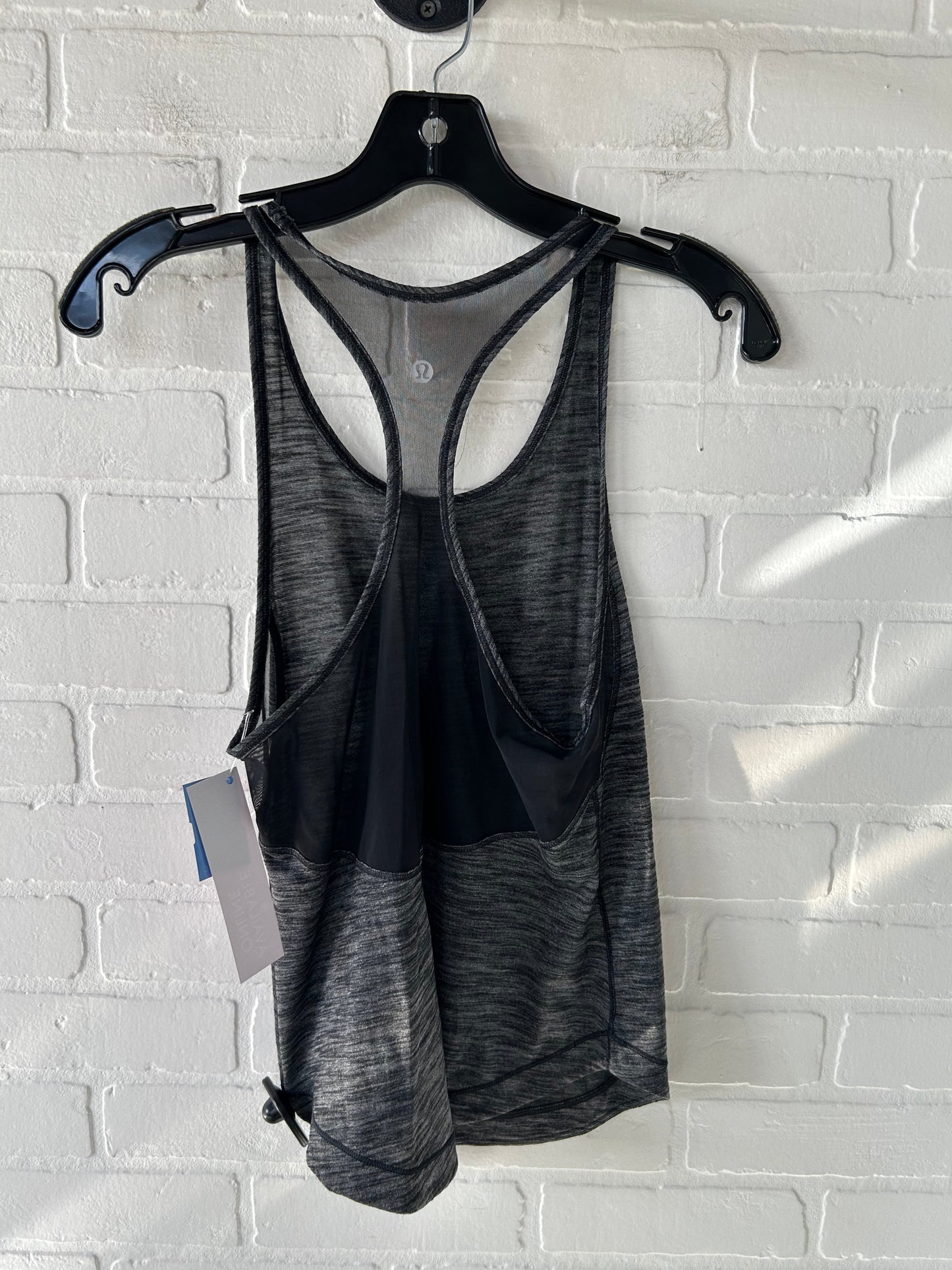 Athletic Tank Top By Lululemon In Black & Grey, Size: S