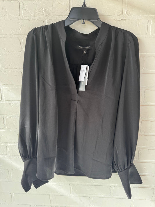 Top Long Sleeve By Banana Republic In Black, Size: M