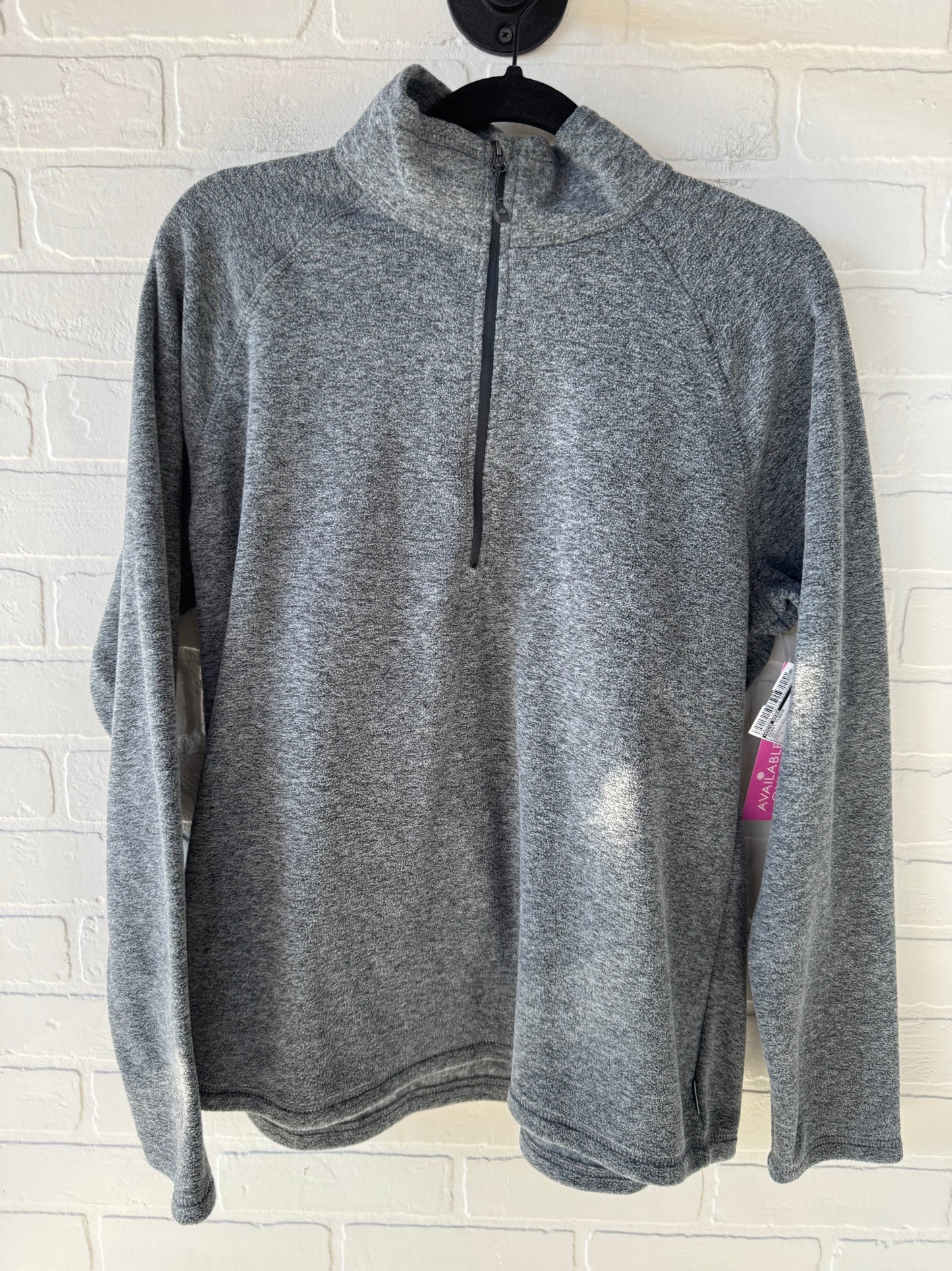 Jacket Fleece By Eddie Bauer In Grey, Size: L