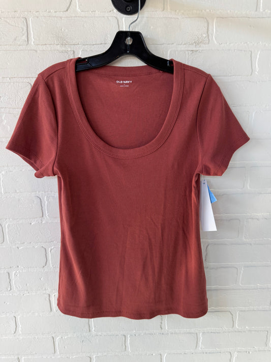 Top Short Sleeve Basic By Old Navy In Orange, Size: L