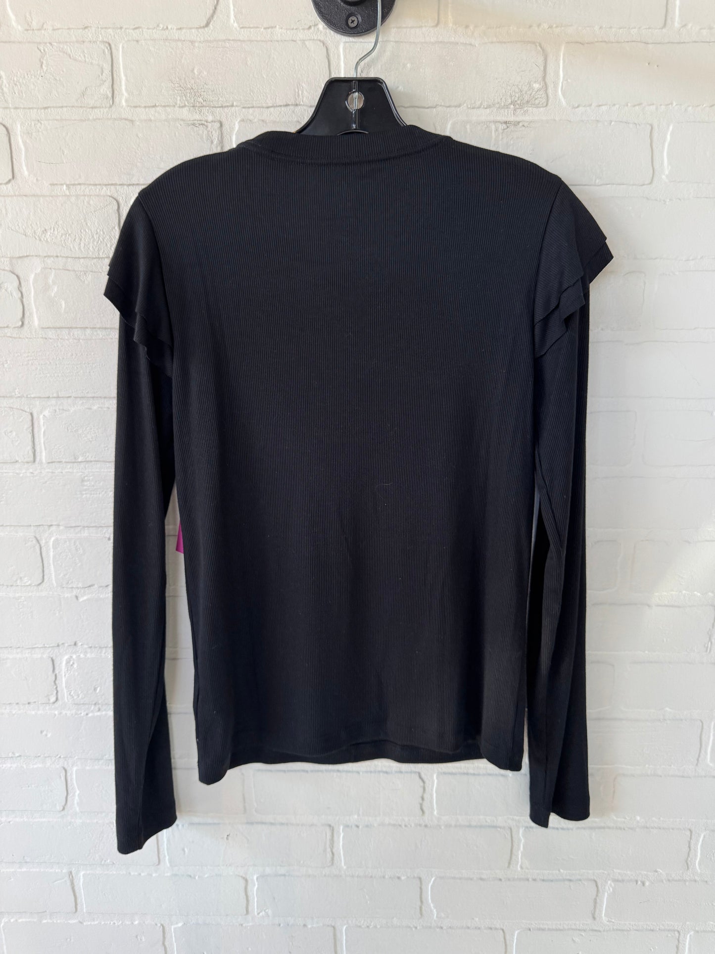 Top Long Sleeve Basic By Gap In Black, Size: M