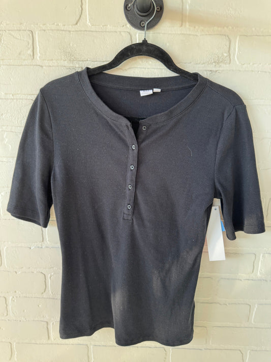 Top Short Sleeve By Gap In Black, Size: M