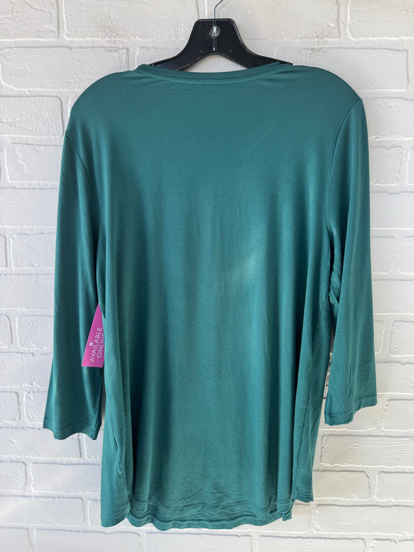 Top Long Sleeve Basic By Jm Collections In Green, Size: M