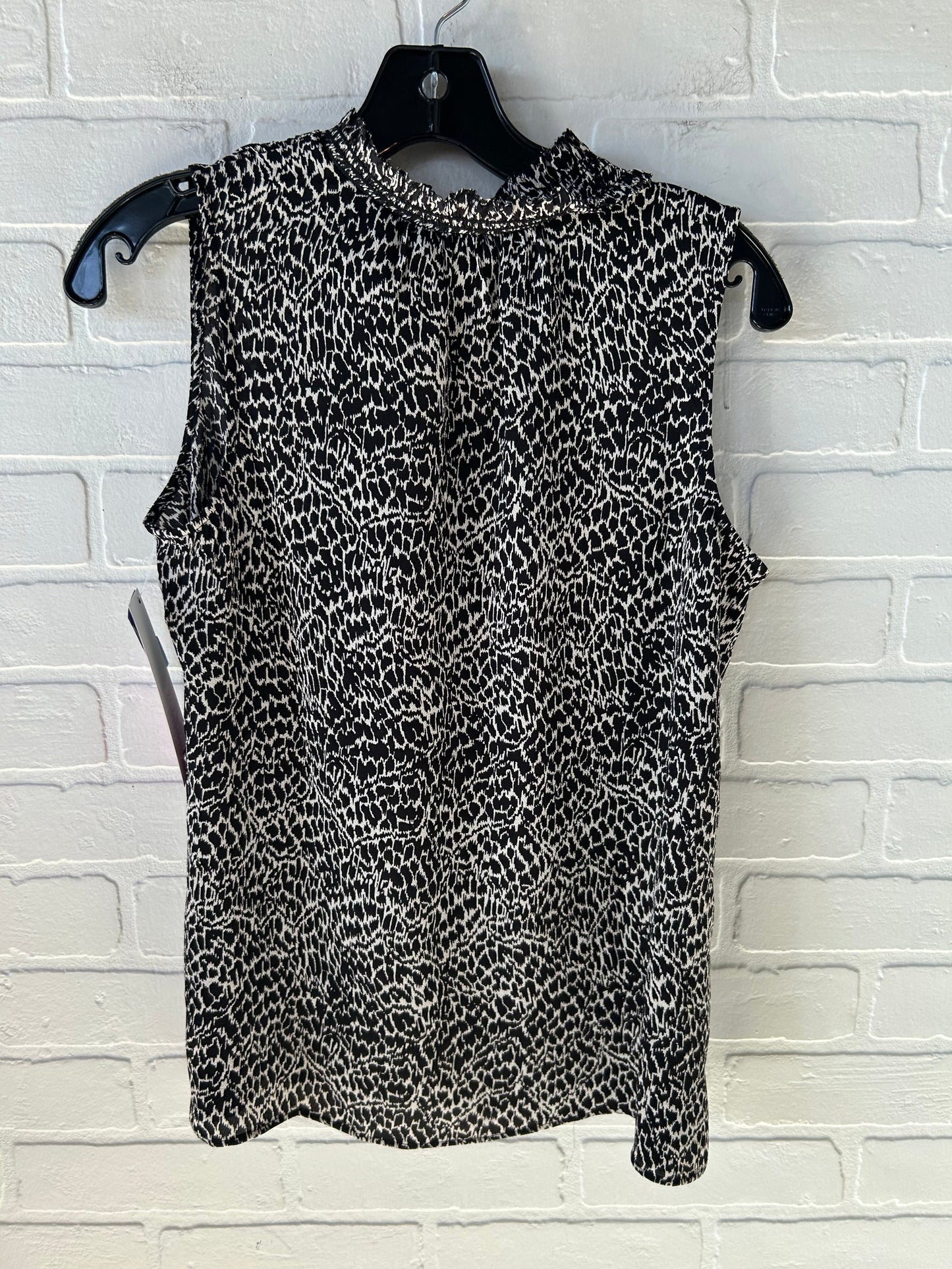 Top Sleeveless By Talbots In Black & Cream, Size: S