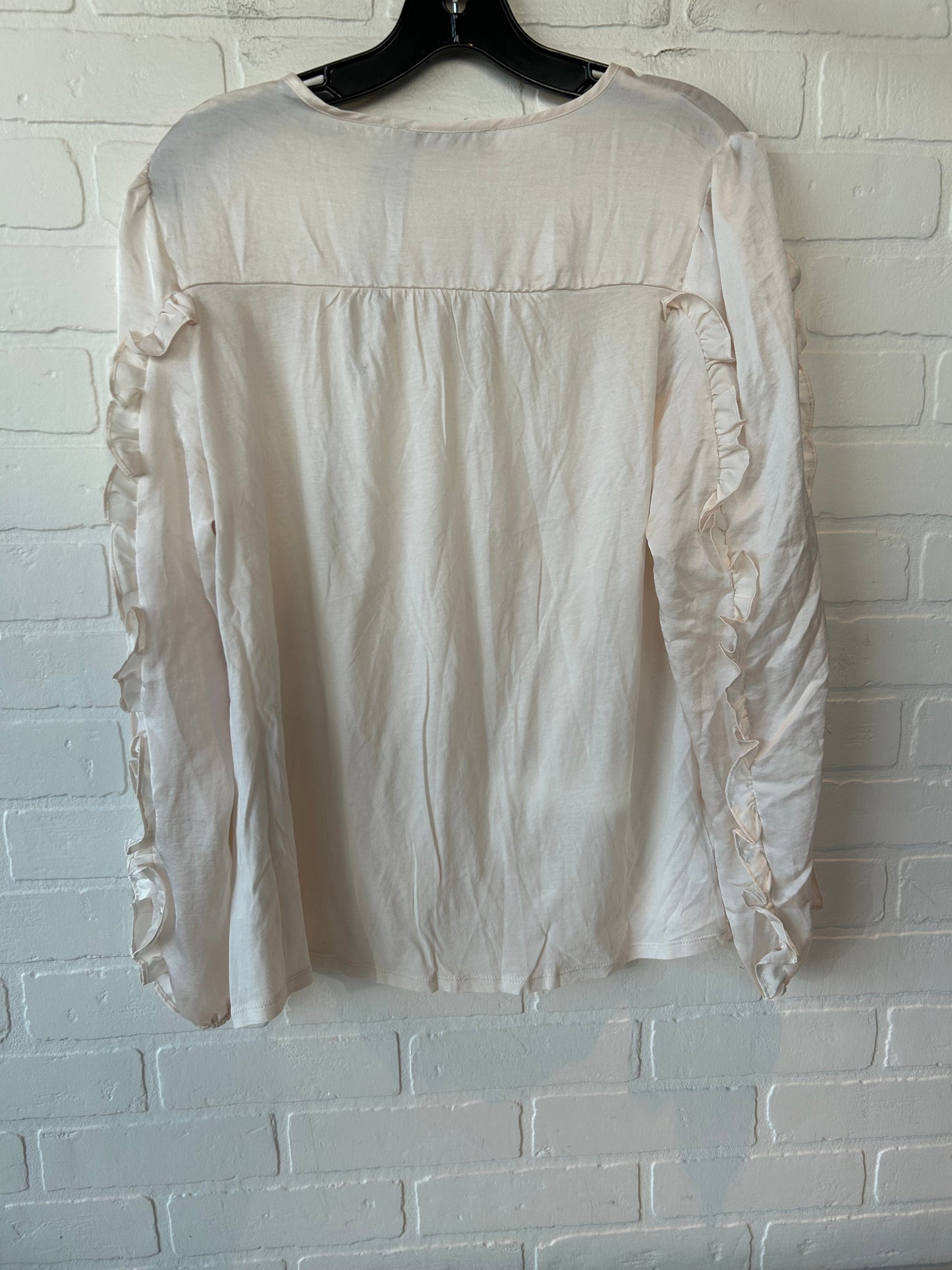 Top Long Sleeve By Loft In Cream, Size: M