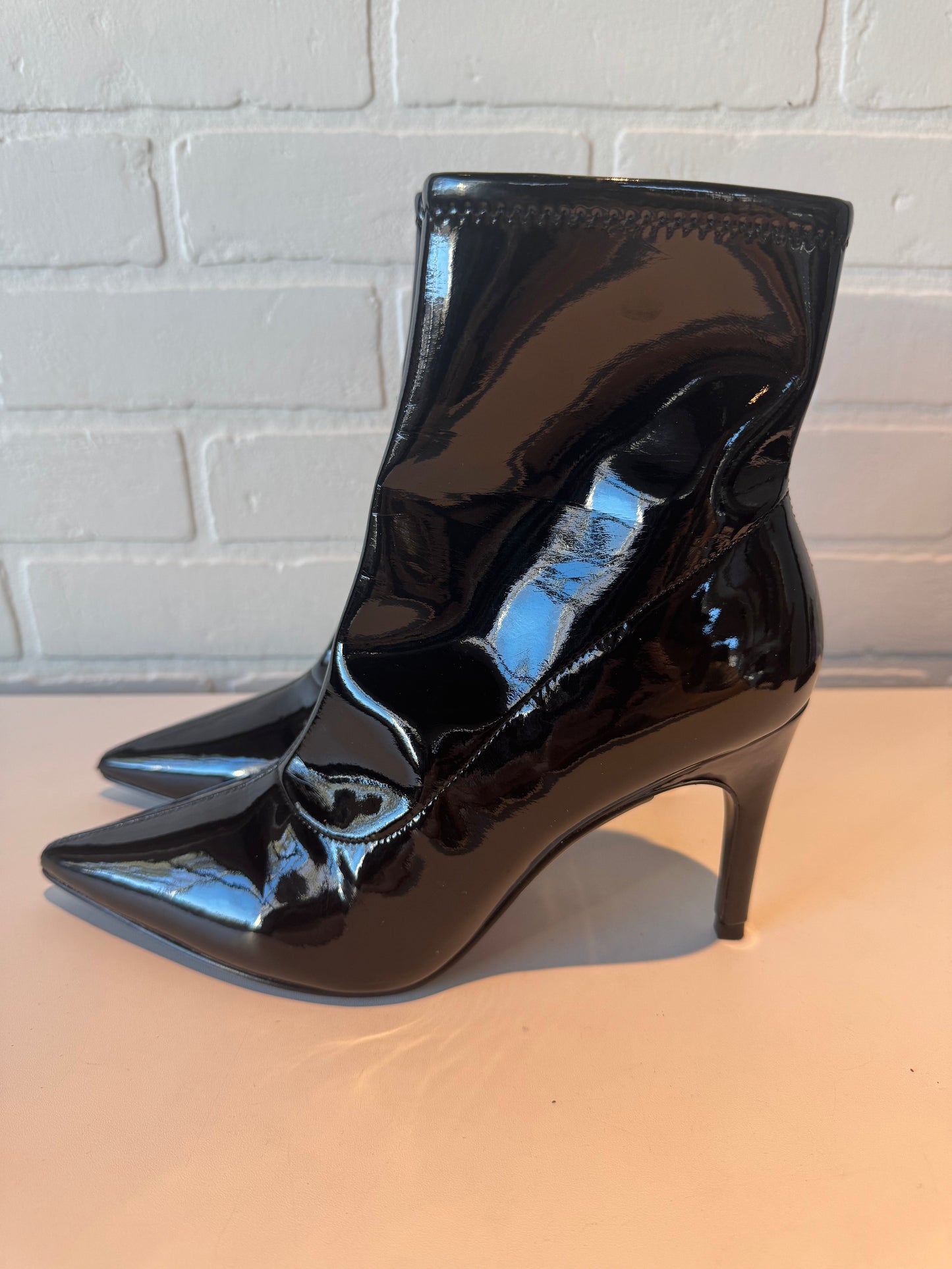 Boots Ankle Heels By Nine West In Black, Size: 6.5