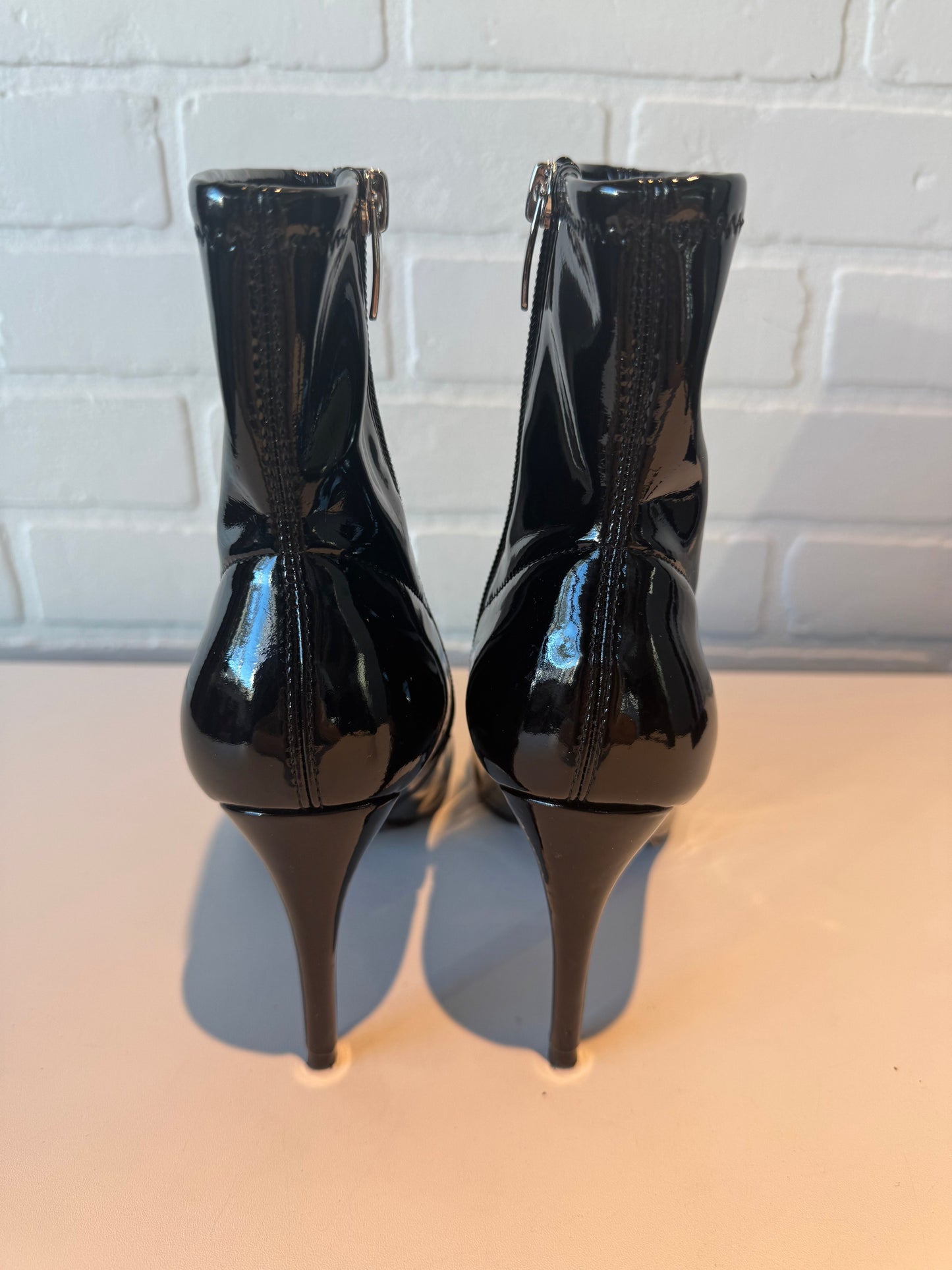 Boots Ankle Heels By Nine West In Black, Size: 6.5