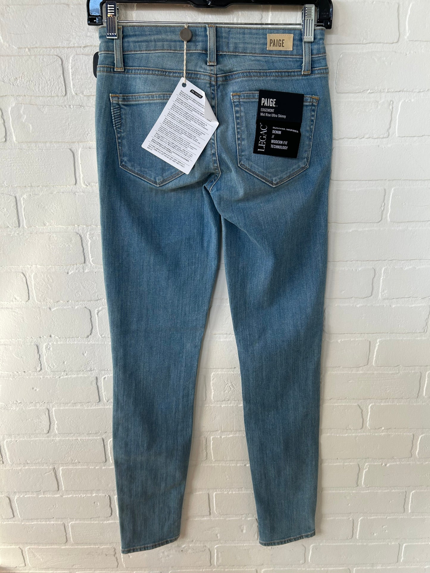 Jeans Skinny By Paige In Blue Denim, Size: 0