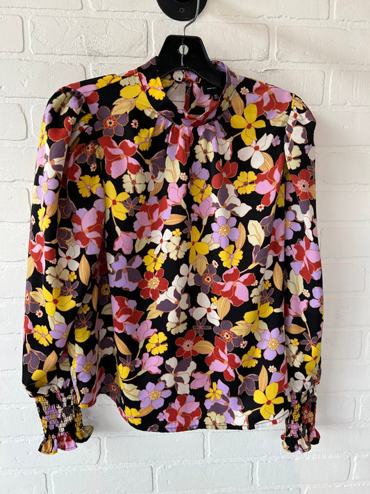 Top Long Sleeve By Who What Wear In Floral Print, Size: Xs