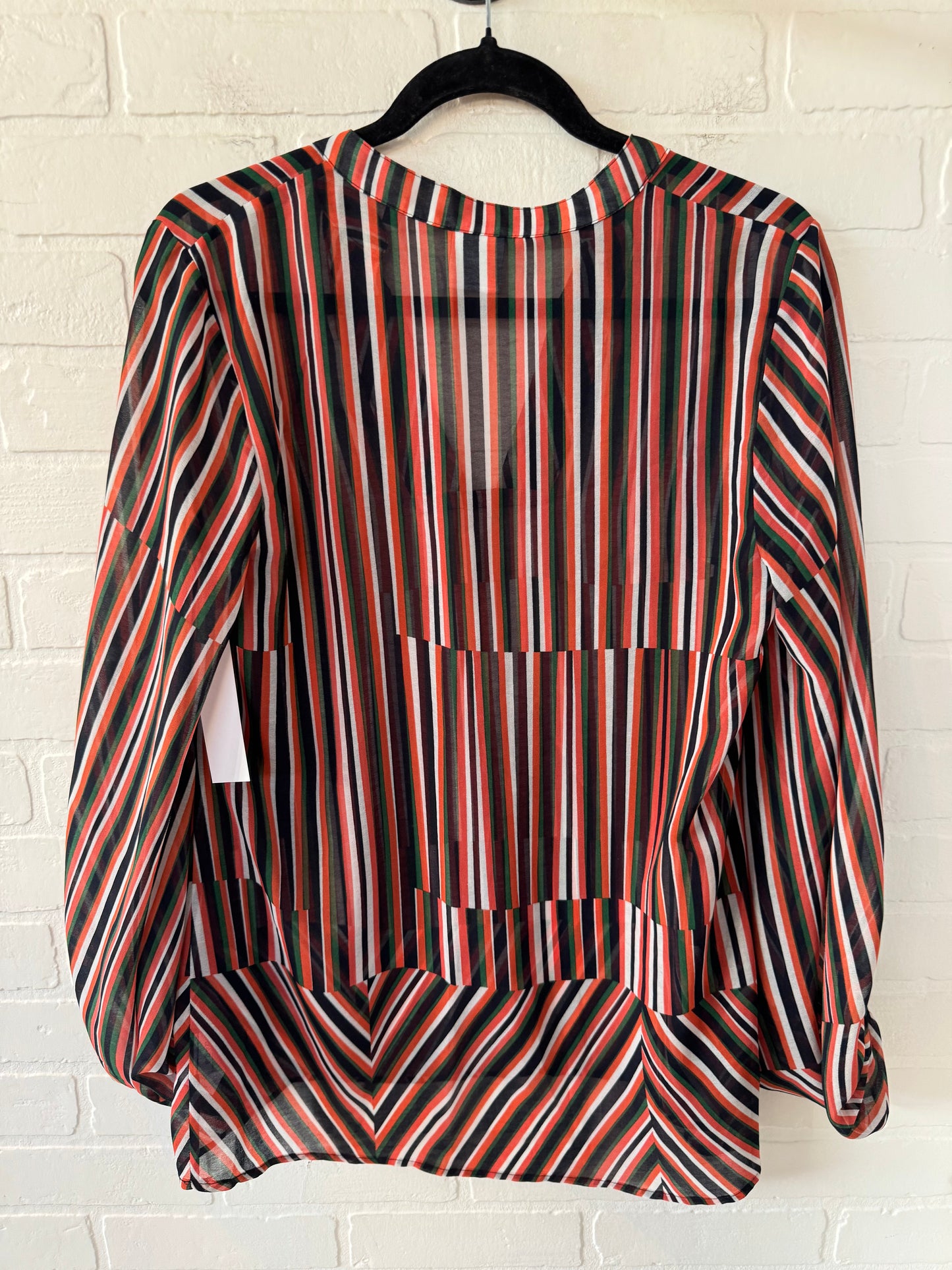 Top Long Sleeve By Cabi In Striped Pattern, Size: S