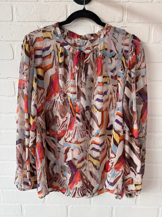 Top Long Sleeve By Nic + Zoe In Multi-colored, Size: M