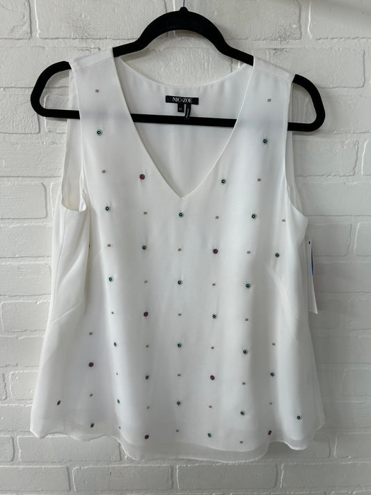 Top Sleeveless By Nic + Zoe In White, Size: M