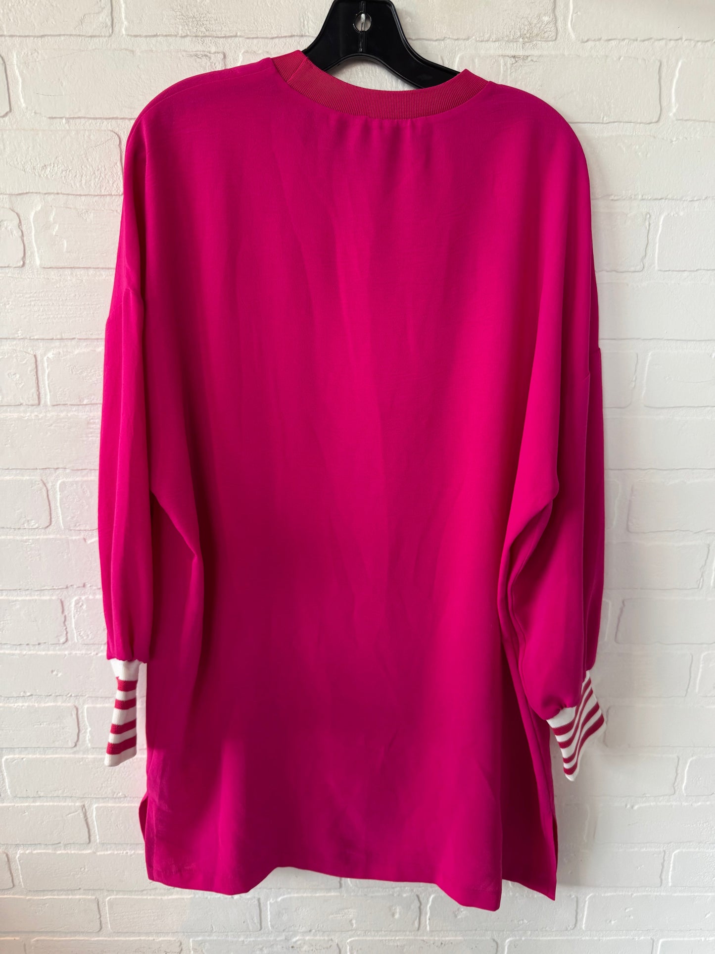 Tunic Long Sleeve By puane In Pink & White, Size: L