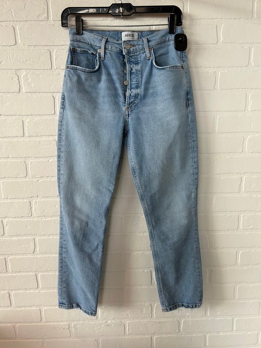 Jeans Cropped By Agolde In Blue Denim, Size: 2