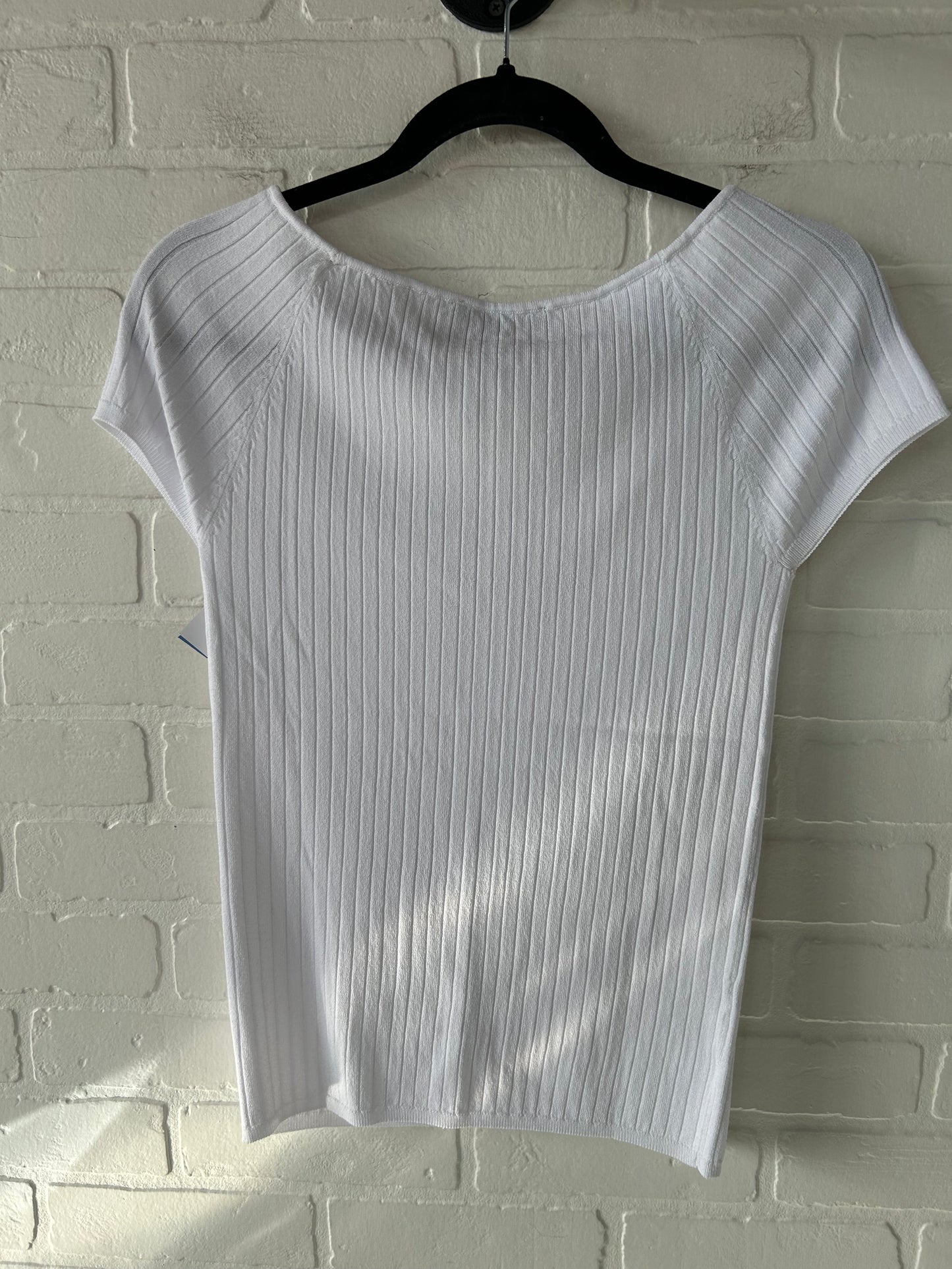 Sweater Short Sleeve By Ann Taylor In White, Size: M