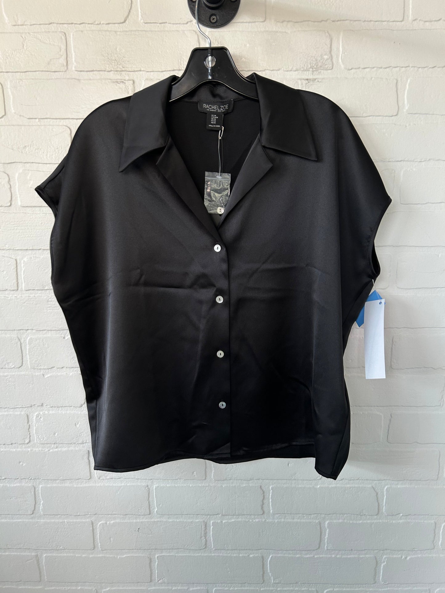 Top Short Sleeve By Rachel Zoe In Black, Size: M