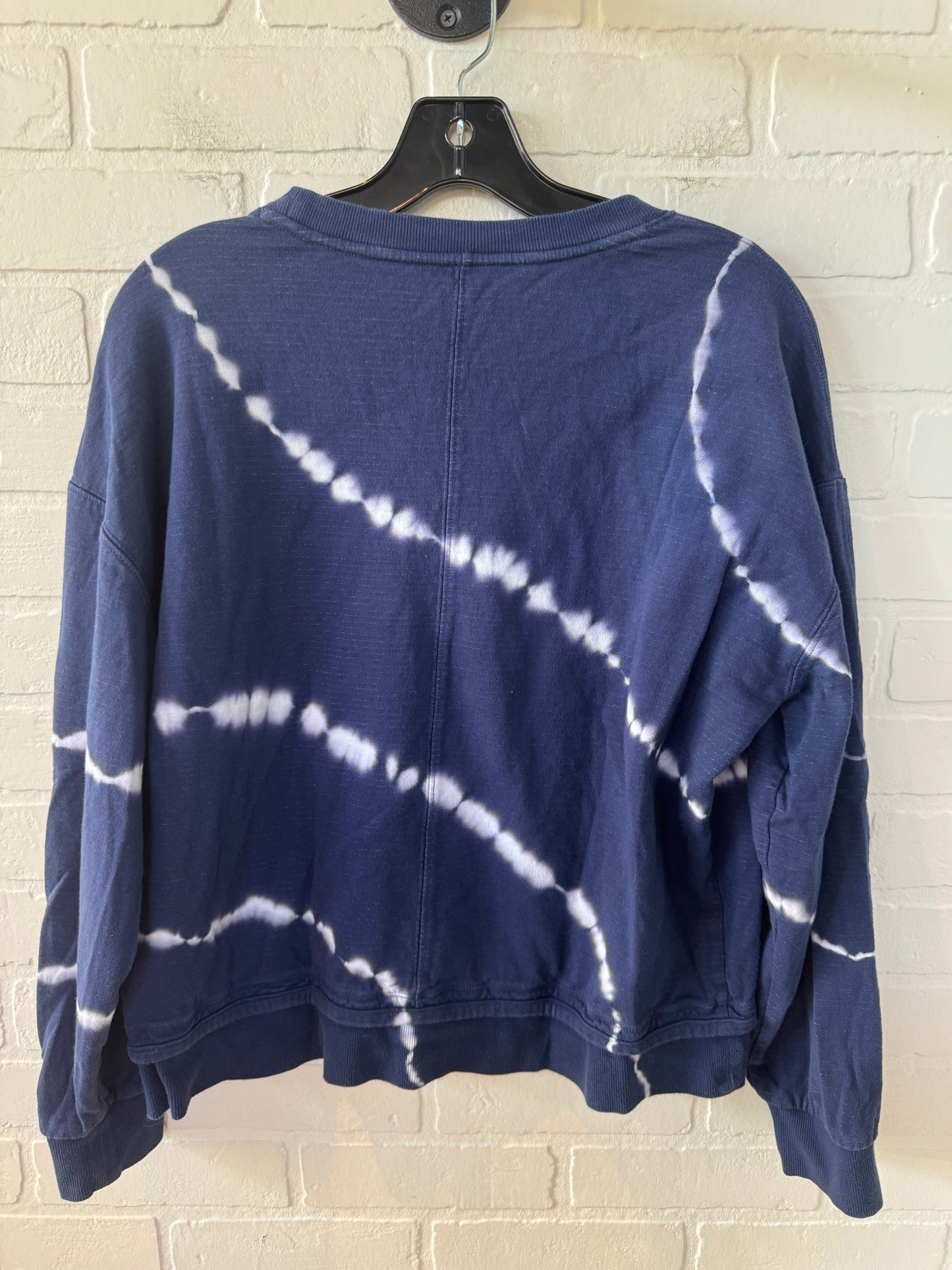 Athletic Sweatshirt Crewneck By Athleta In Blue & White, Size: S