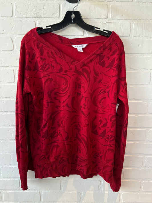 Athletic Top Long Sleeve Crewneck By Athleta In Red, Size: Xs