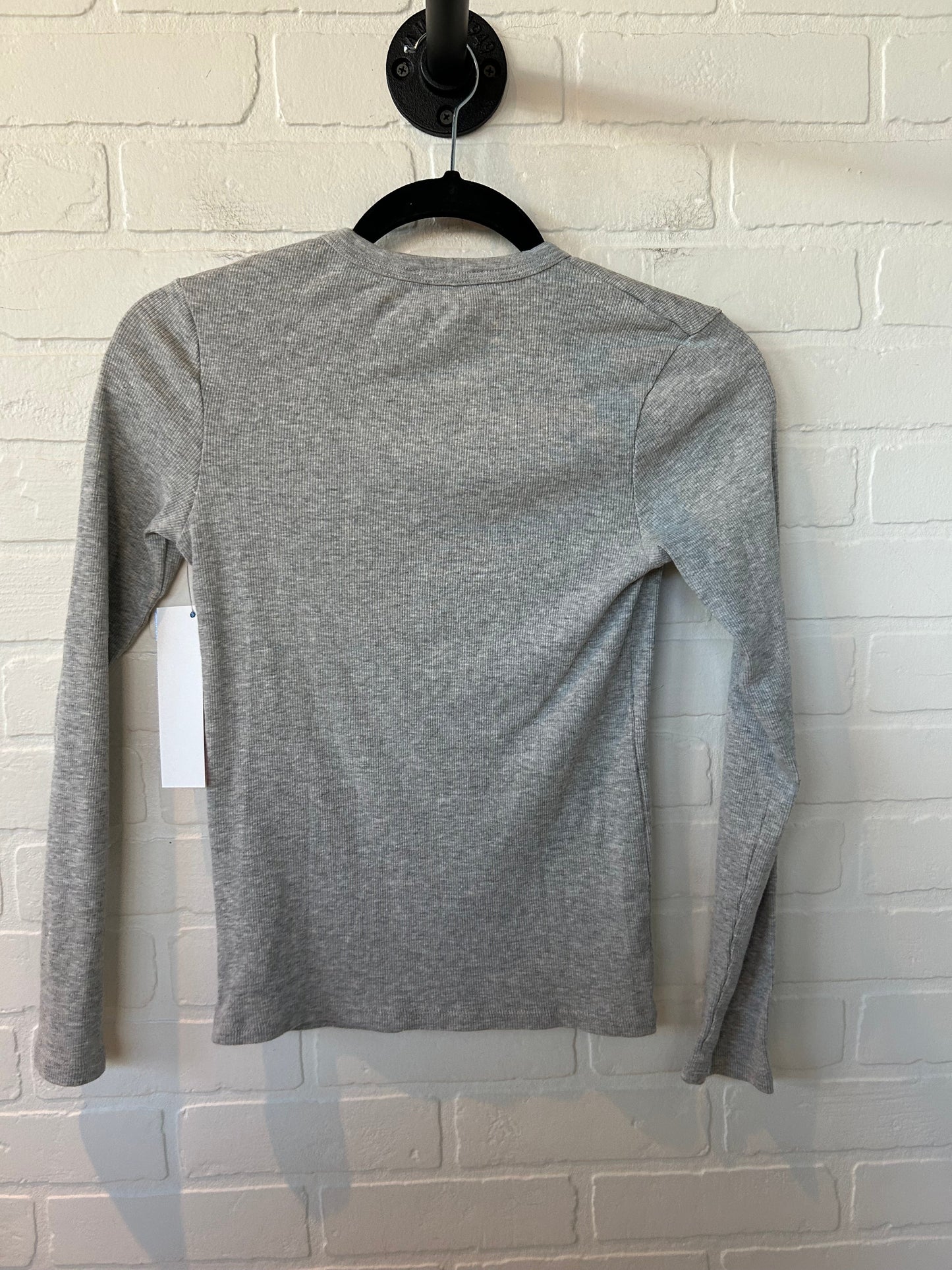 Top Long Sleeve Basic By Zara In Grey, Size: S