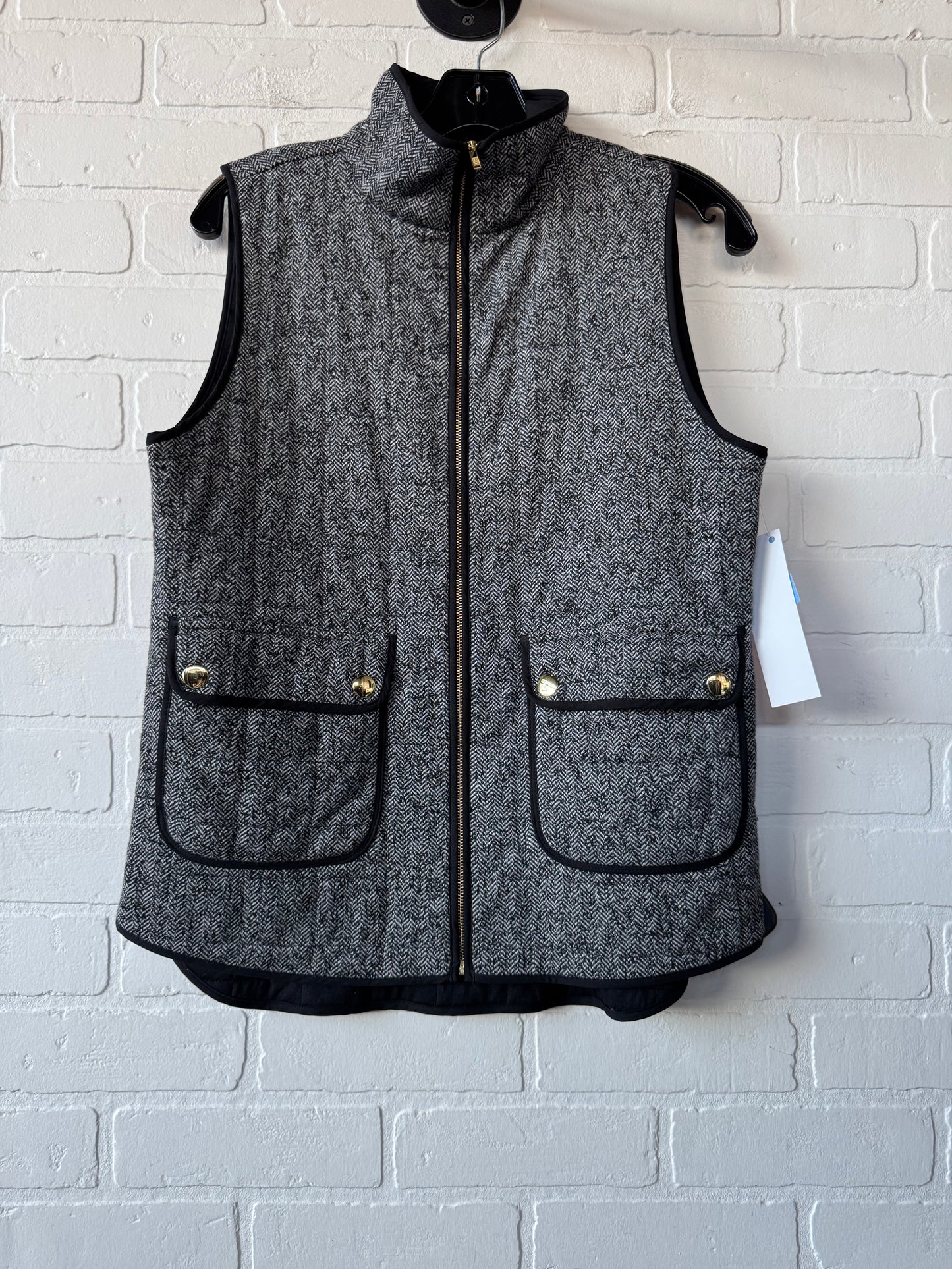 Vest Puffer & Quilted By Elliott Lauren In Black & White, Size: S