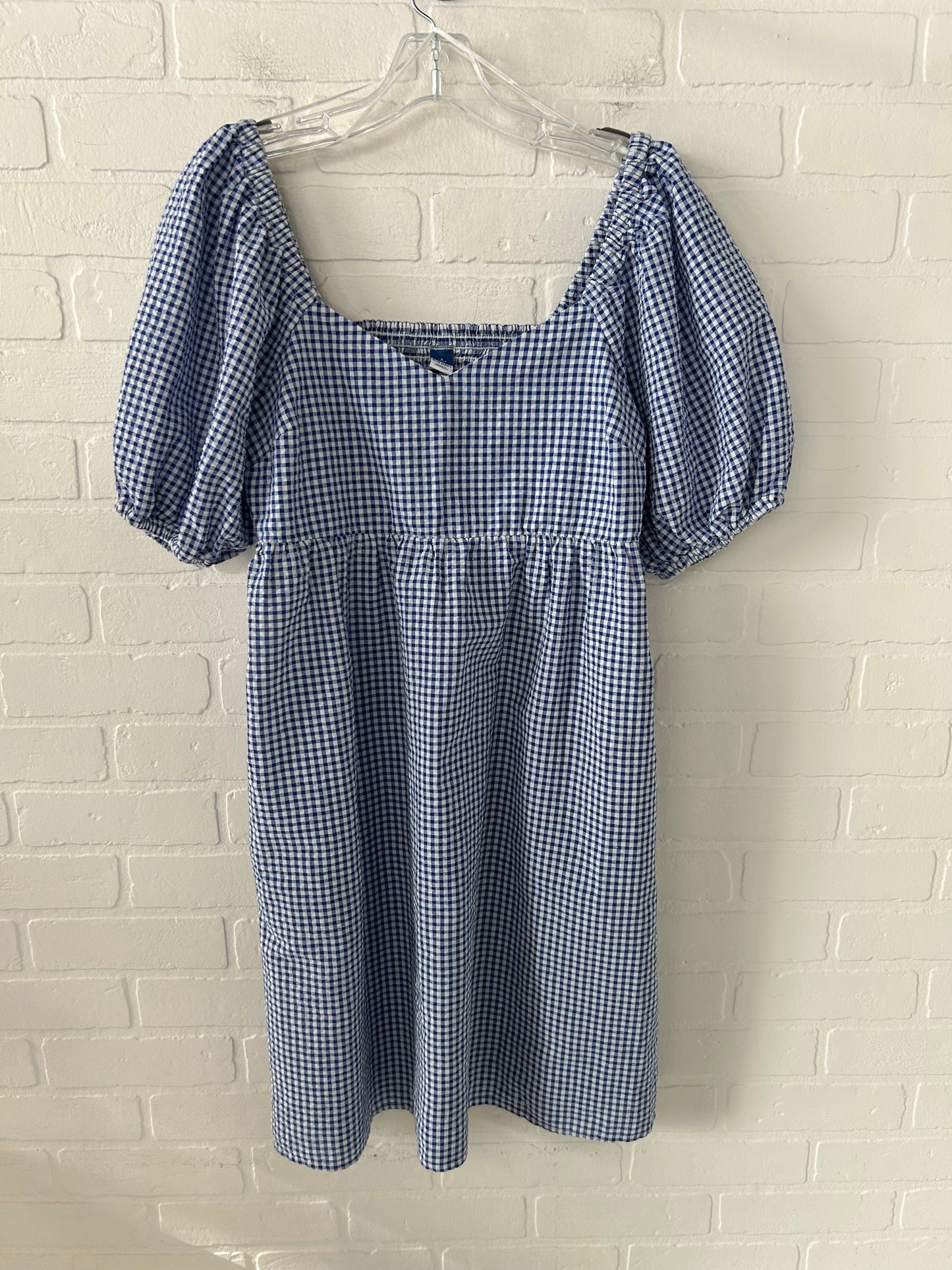 Dress Casual Midi By Old Navy In Blue & White, Size: S