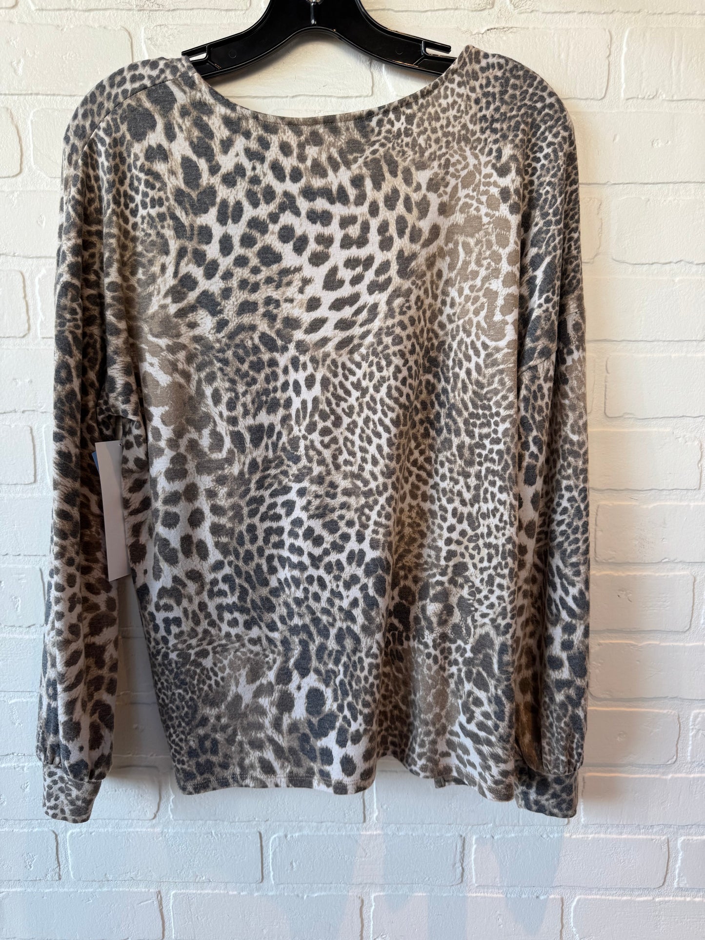 Top Long Sleeve By Karen Kane In Black & Brown, Size: Xs