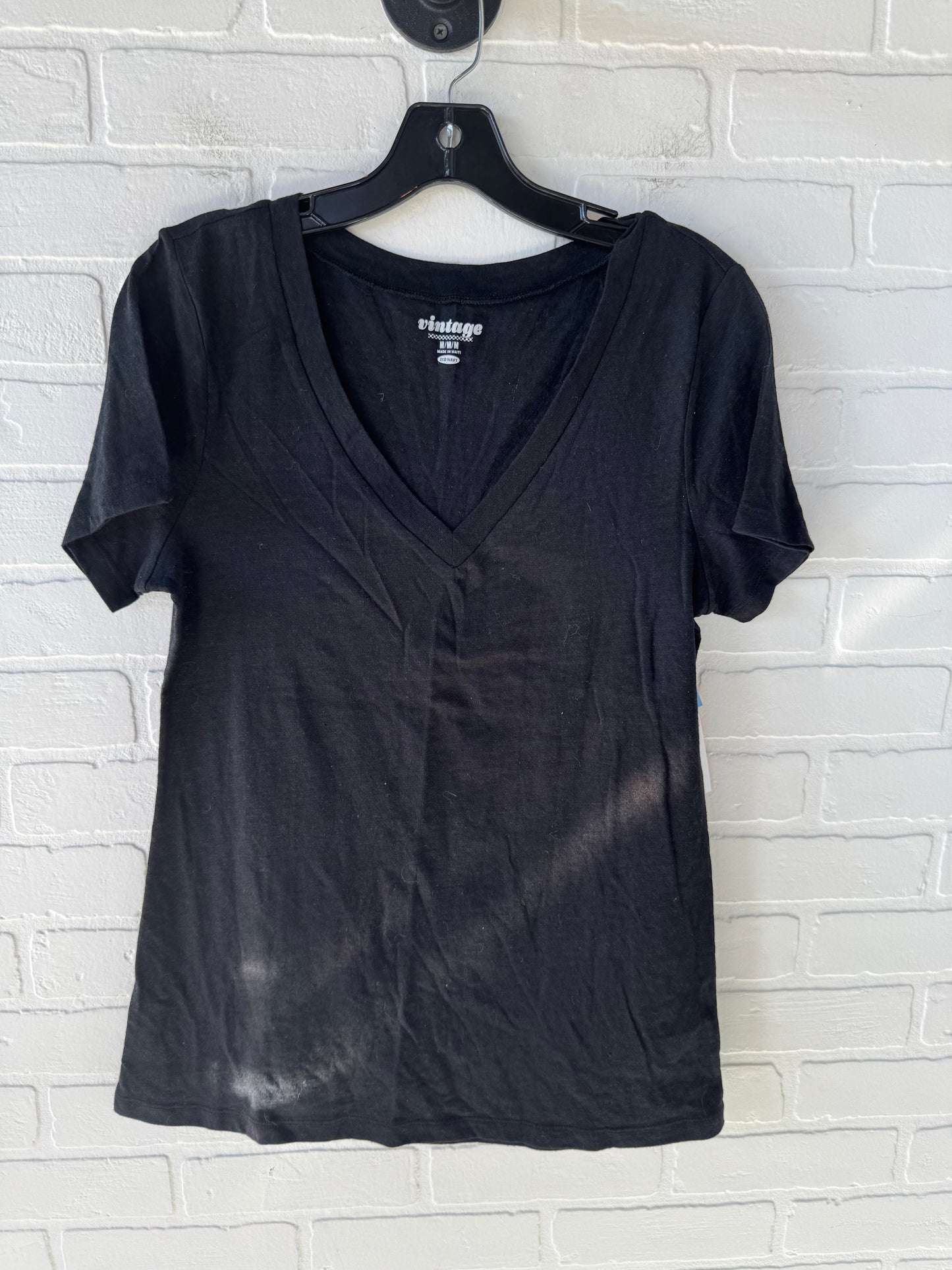 Top Short Sleeve Basic By Old Navy In Black, Size: M