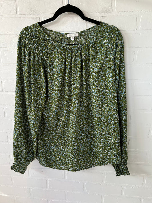 Top Long Sleeve By Alex & Lilli In Green, Size: L