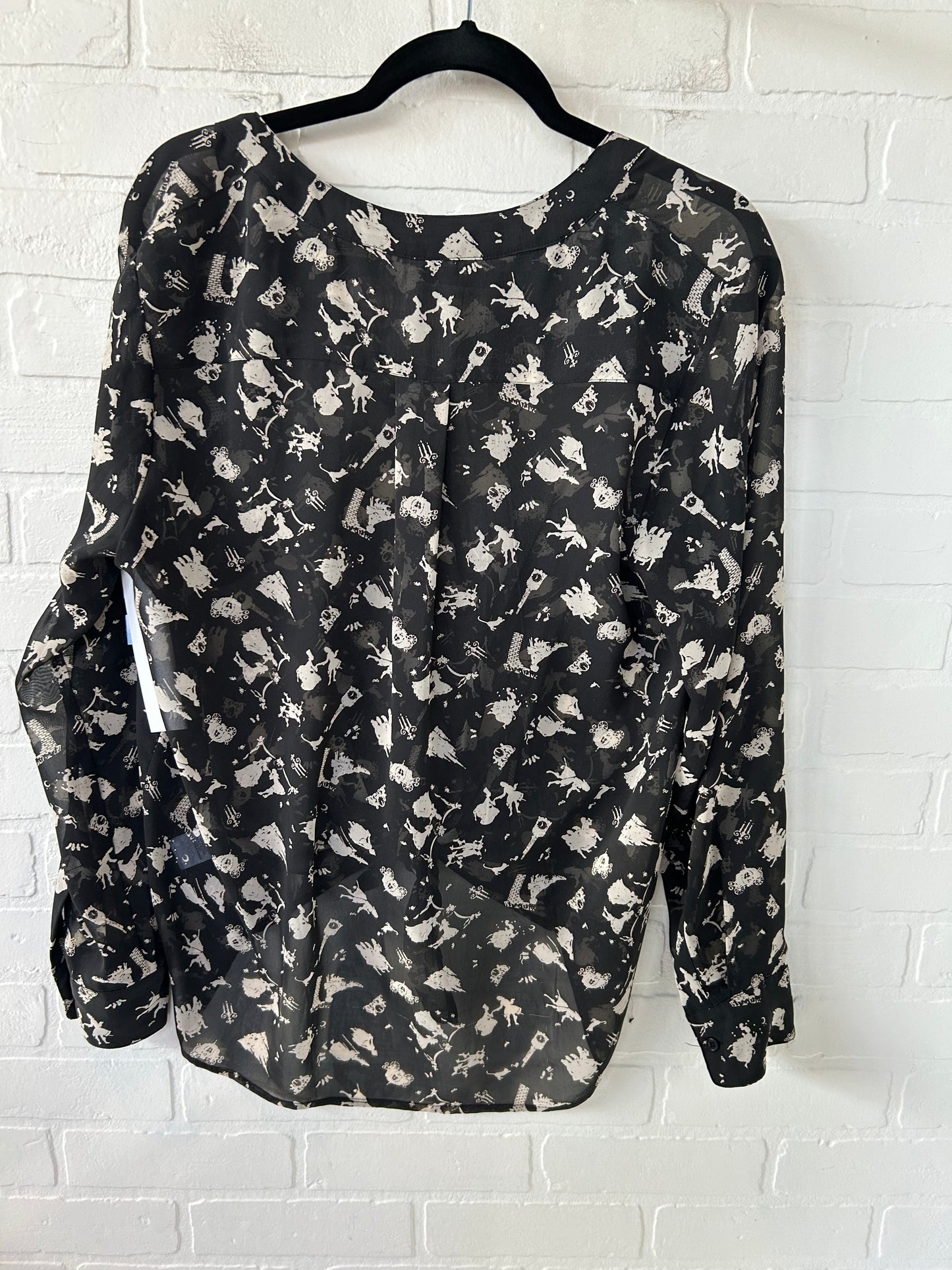 Top Long Sleeve By Bellatrix In Black & Cream, Size: L