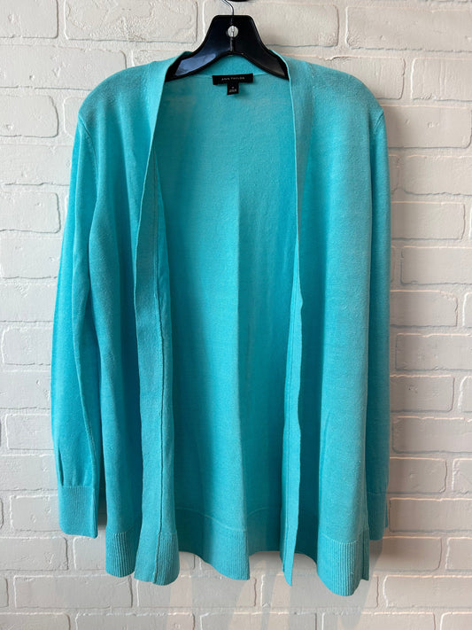 Sweater Cardigan By Ann Taylor In Blue, Size: M