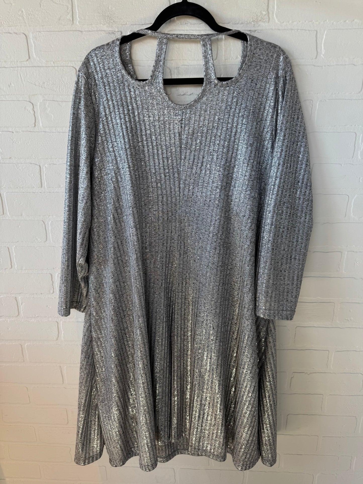 Dress Party Midi By Torrid In Silver, Size: 3x