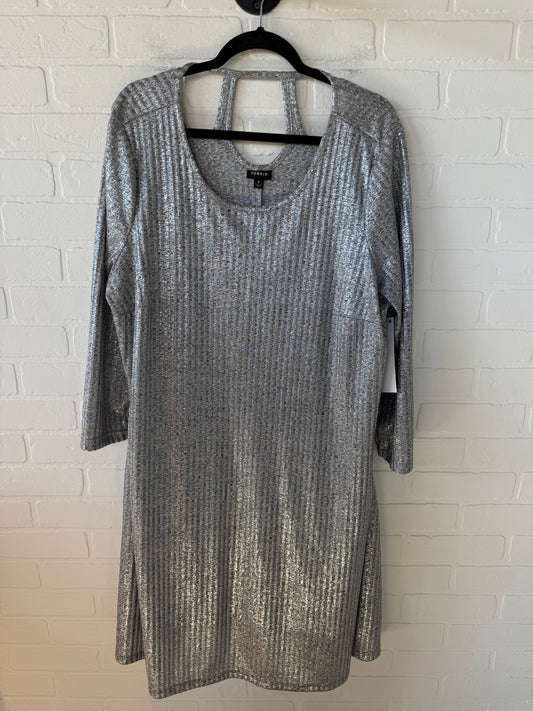 Dress Party Midi By Torrid In Silver, Size: 3x