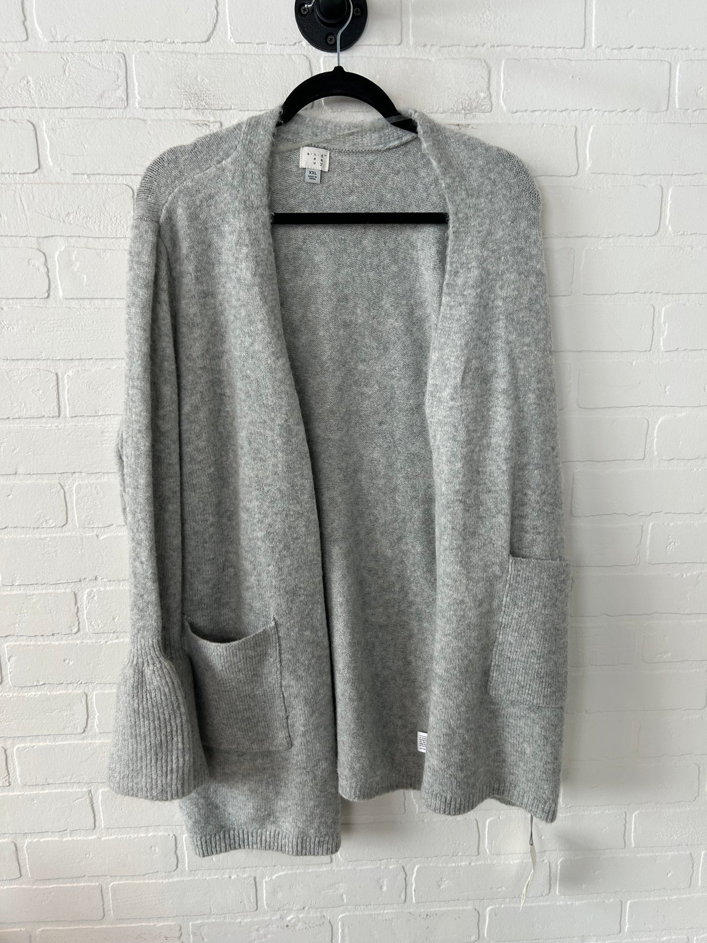 Sweater Cardigan By A New Day In Grey, Size: Xxl