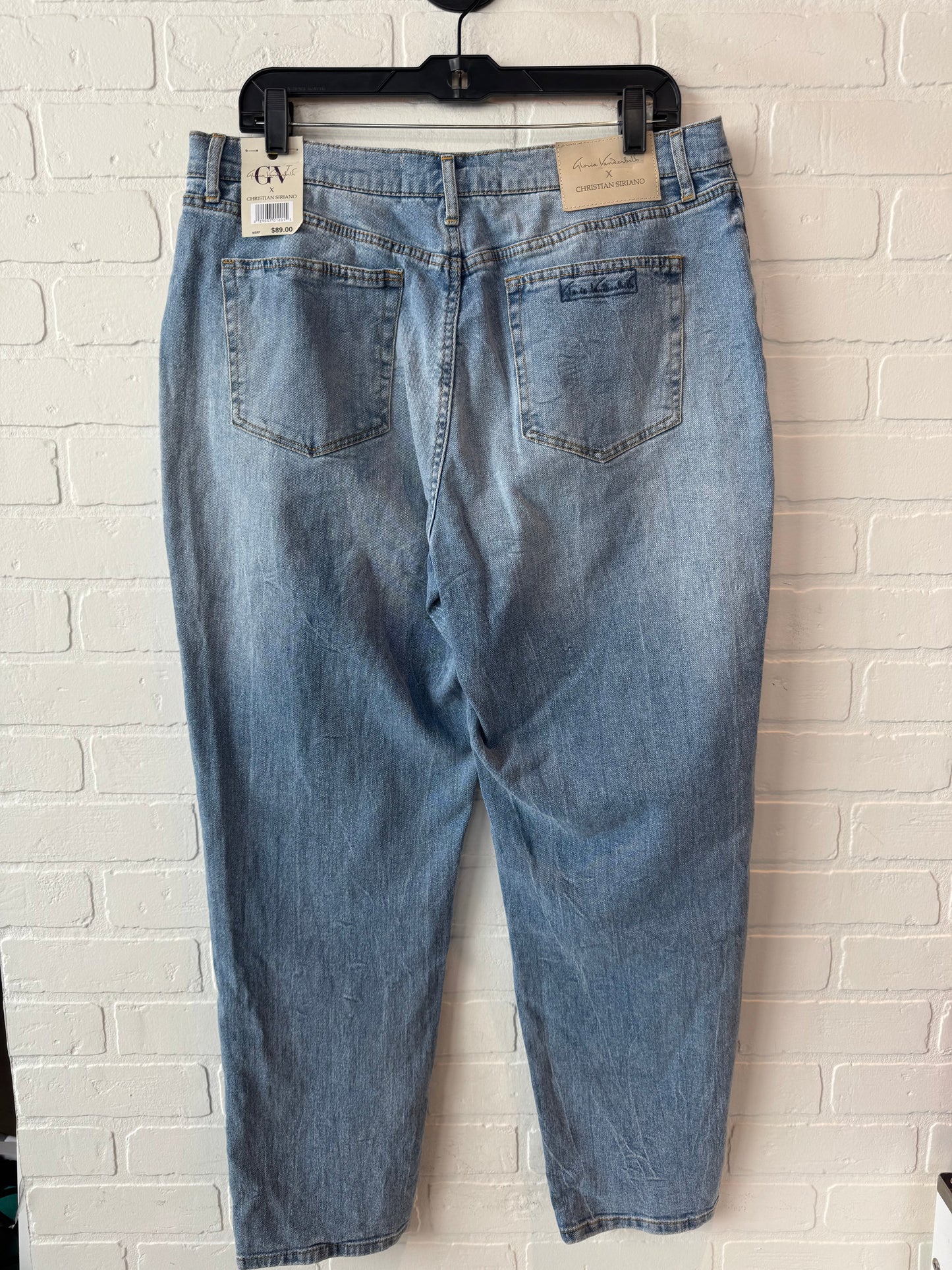 Jeans Straight By Gloria Vanderbilt In Blue Denim, Size: 14