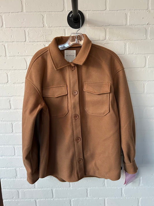 Jacket Shirt By Avec Les Filles In Brown, Size: S