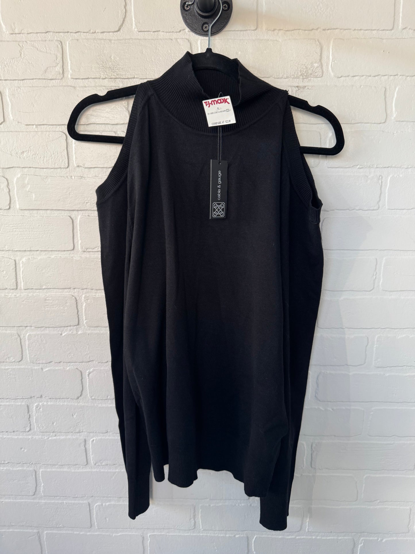 Sweater By Cable And Gauge In Black, Size: L