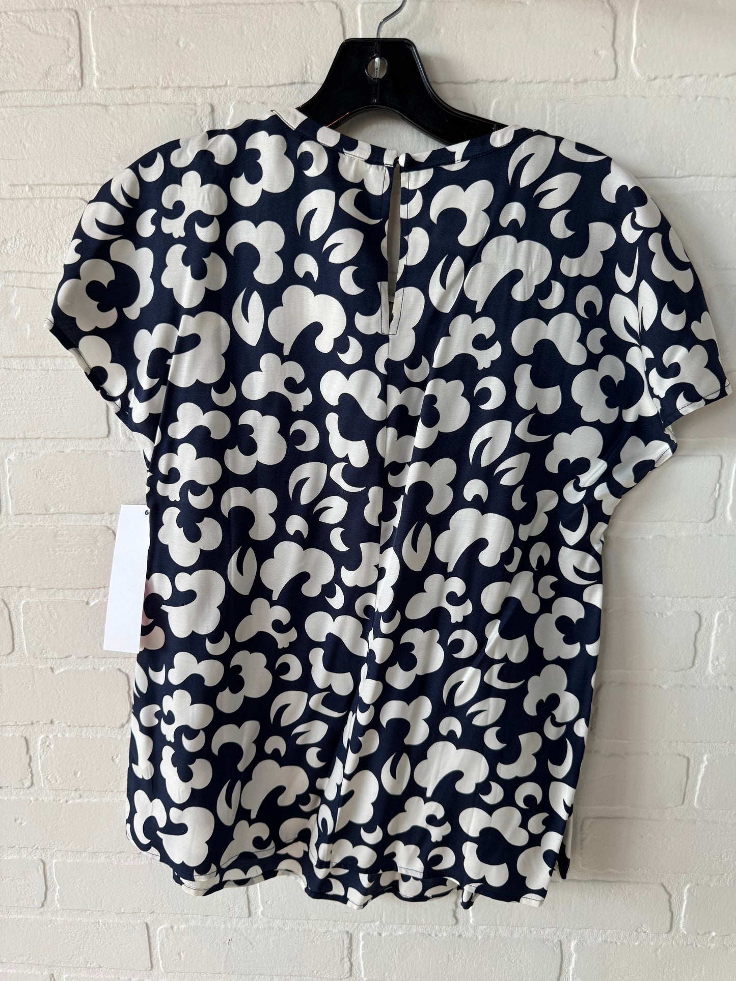 Top Short Sleeve By Boden In Blue & White, Size: M