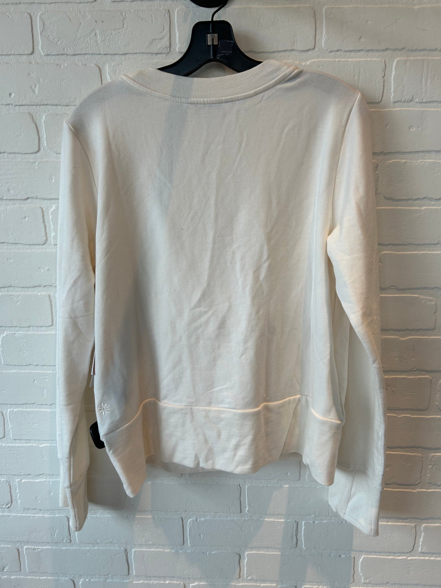 Athletic Sweatshirt Crewneck By Athleta In Cream, Size: L