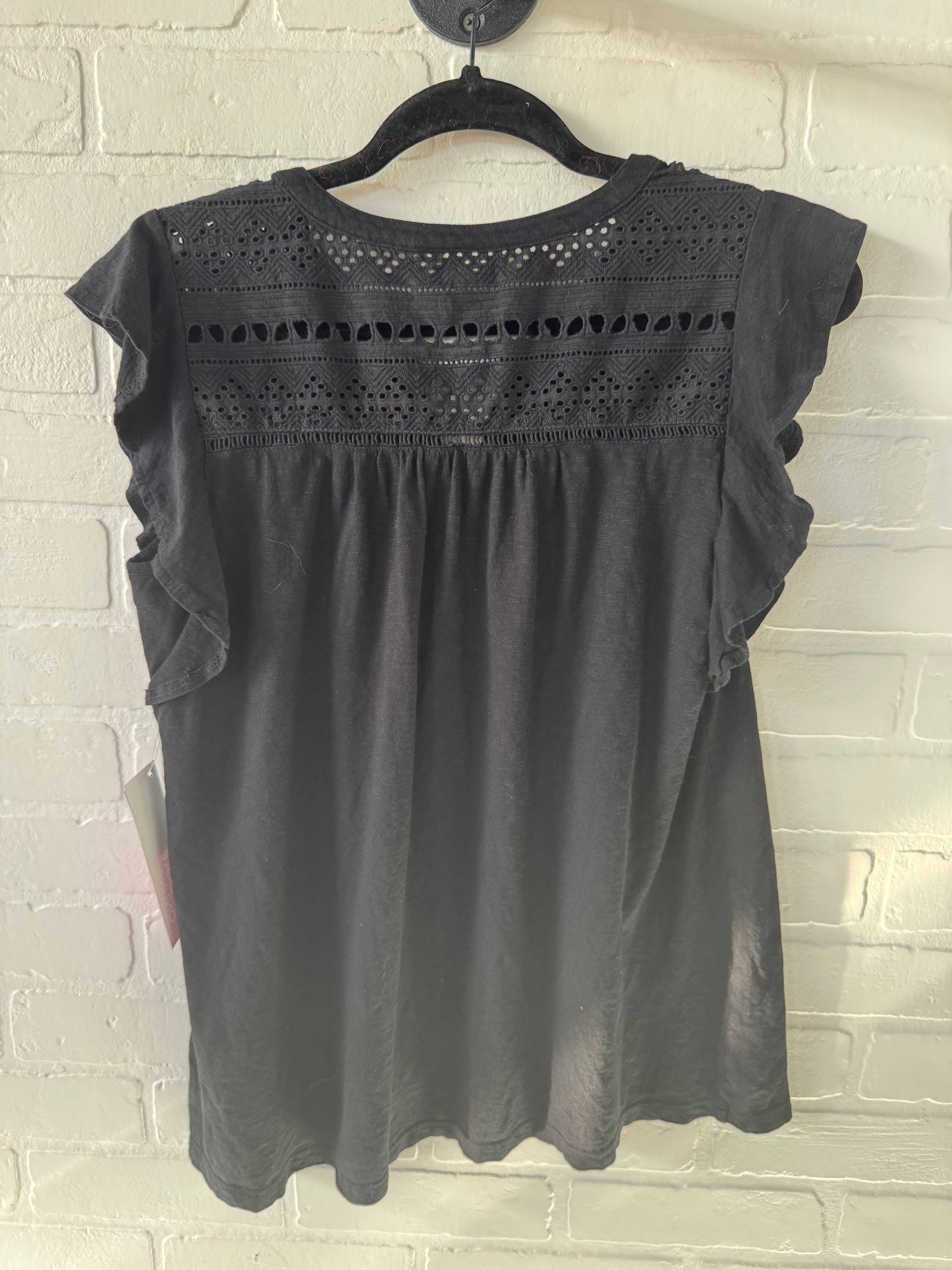 Top Short Sleeve By Style And Company In Black, Size: M