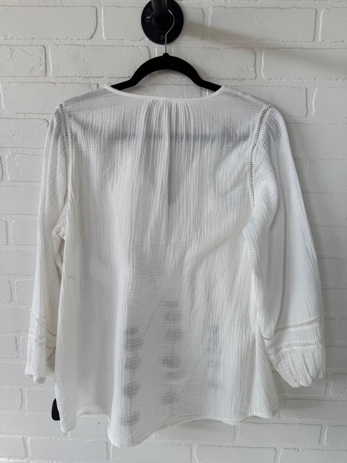 Top Long Sleeve By Johnny Was In White, Size: M