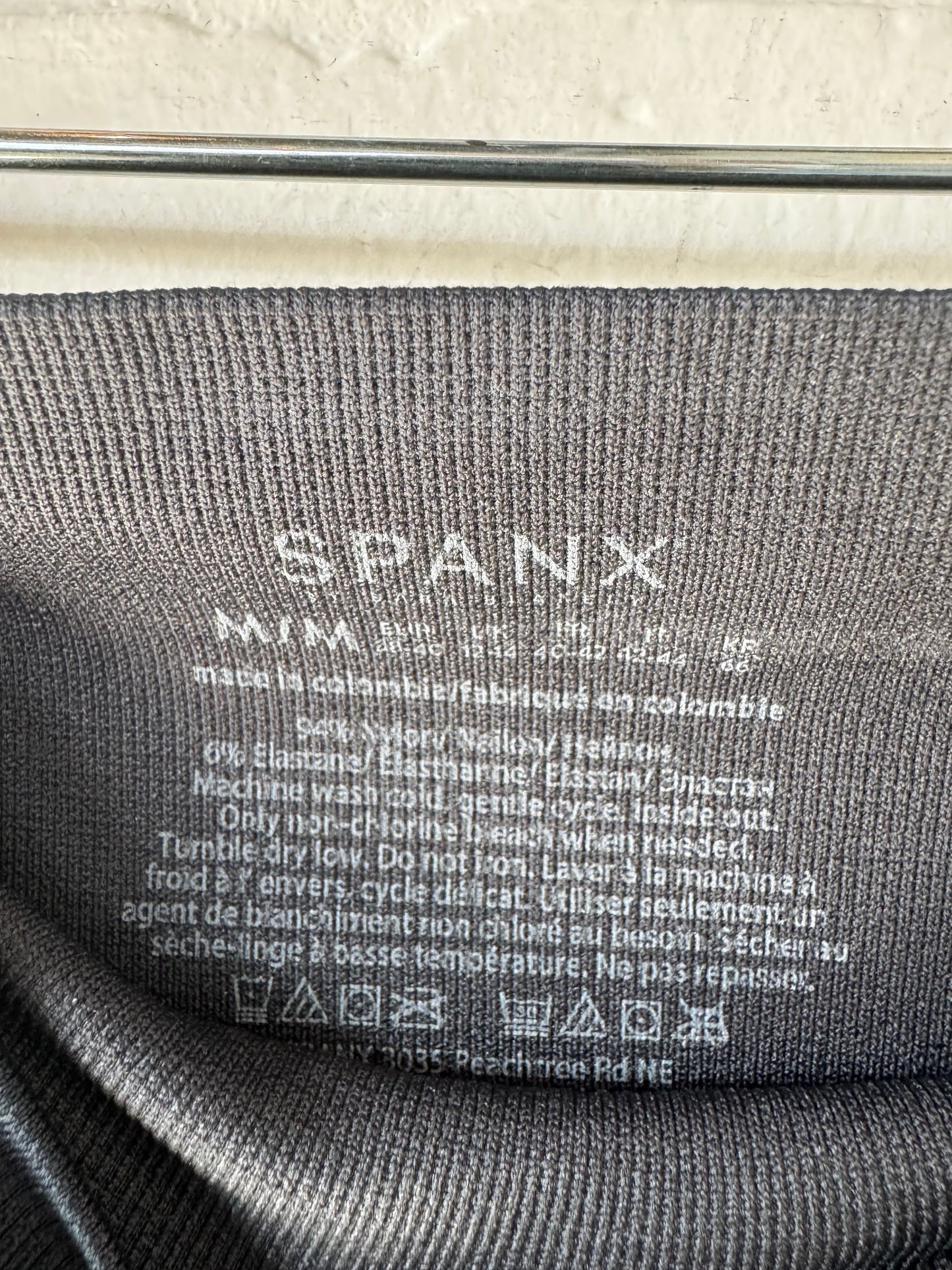 Pants Leggings By Spanx In Black & Grey, Size: 8