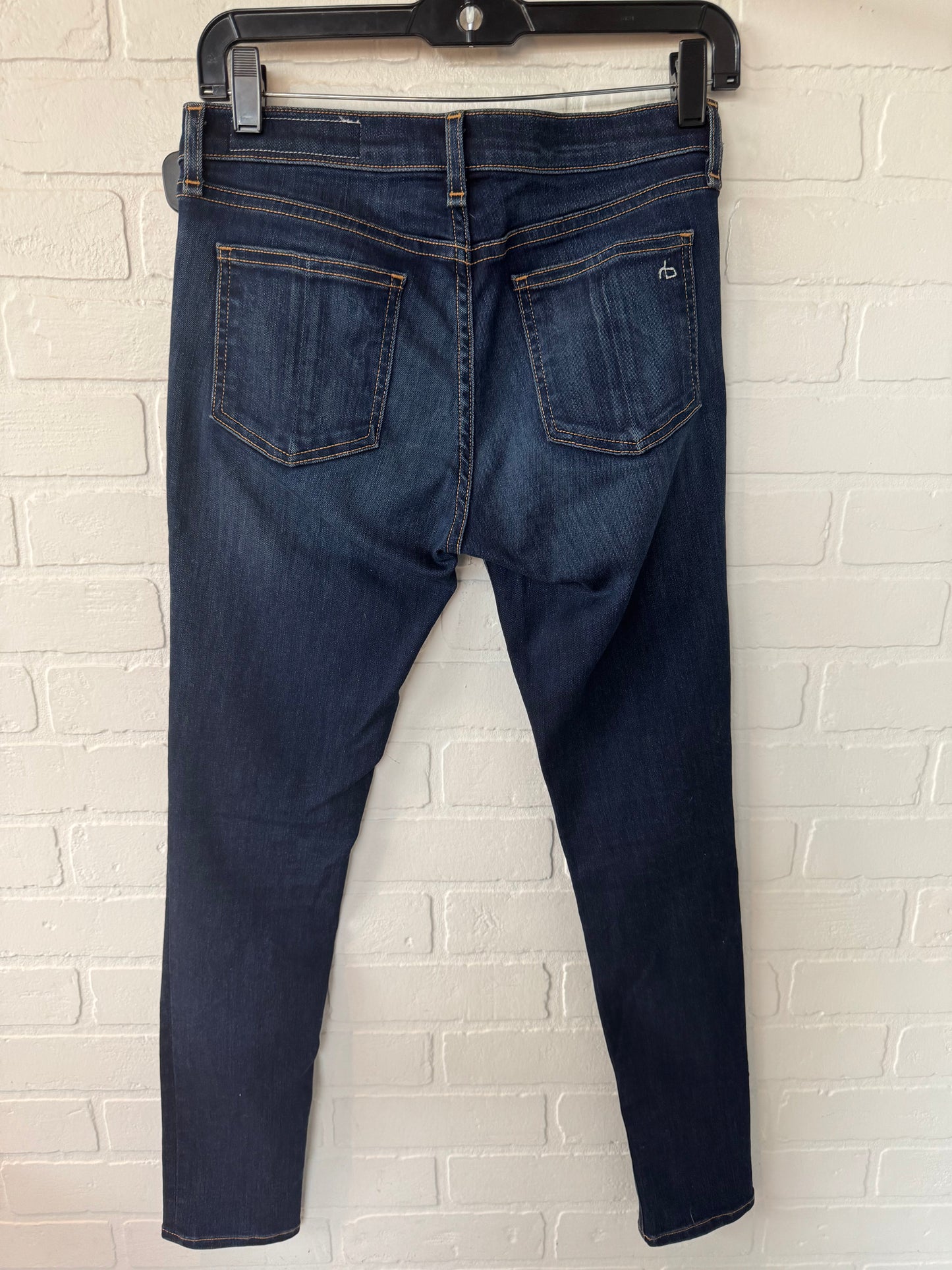 Jeans Skinny By Rag And Bone In Blue Denim, Size: 4