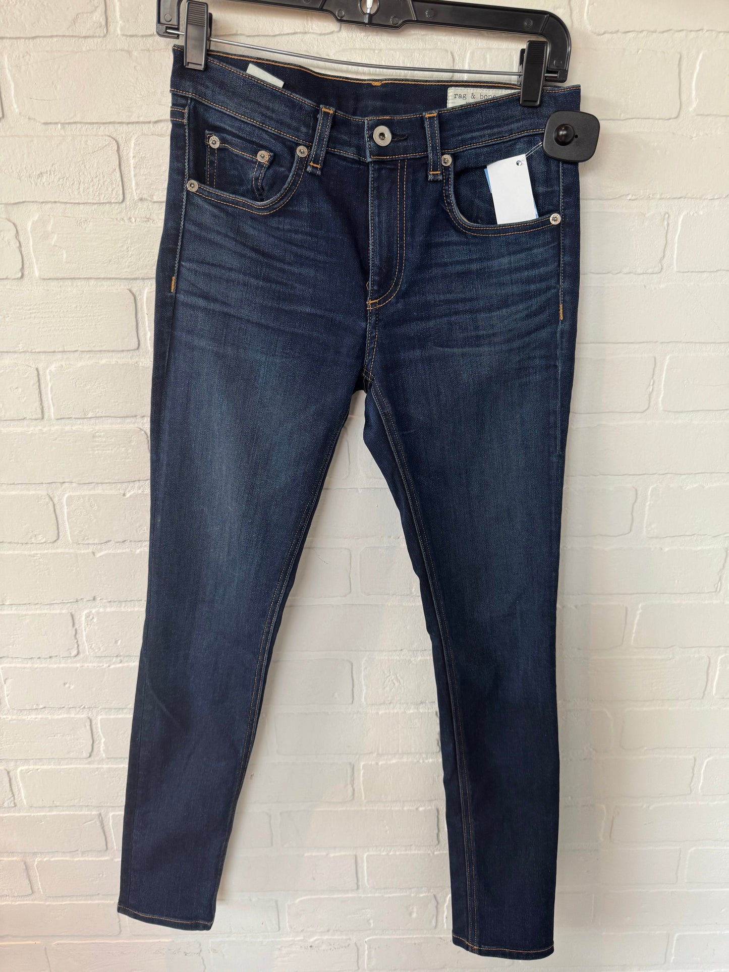 Jeans Skinny By Rag And Bone In Blue Denim, Size: 4