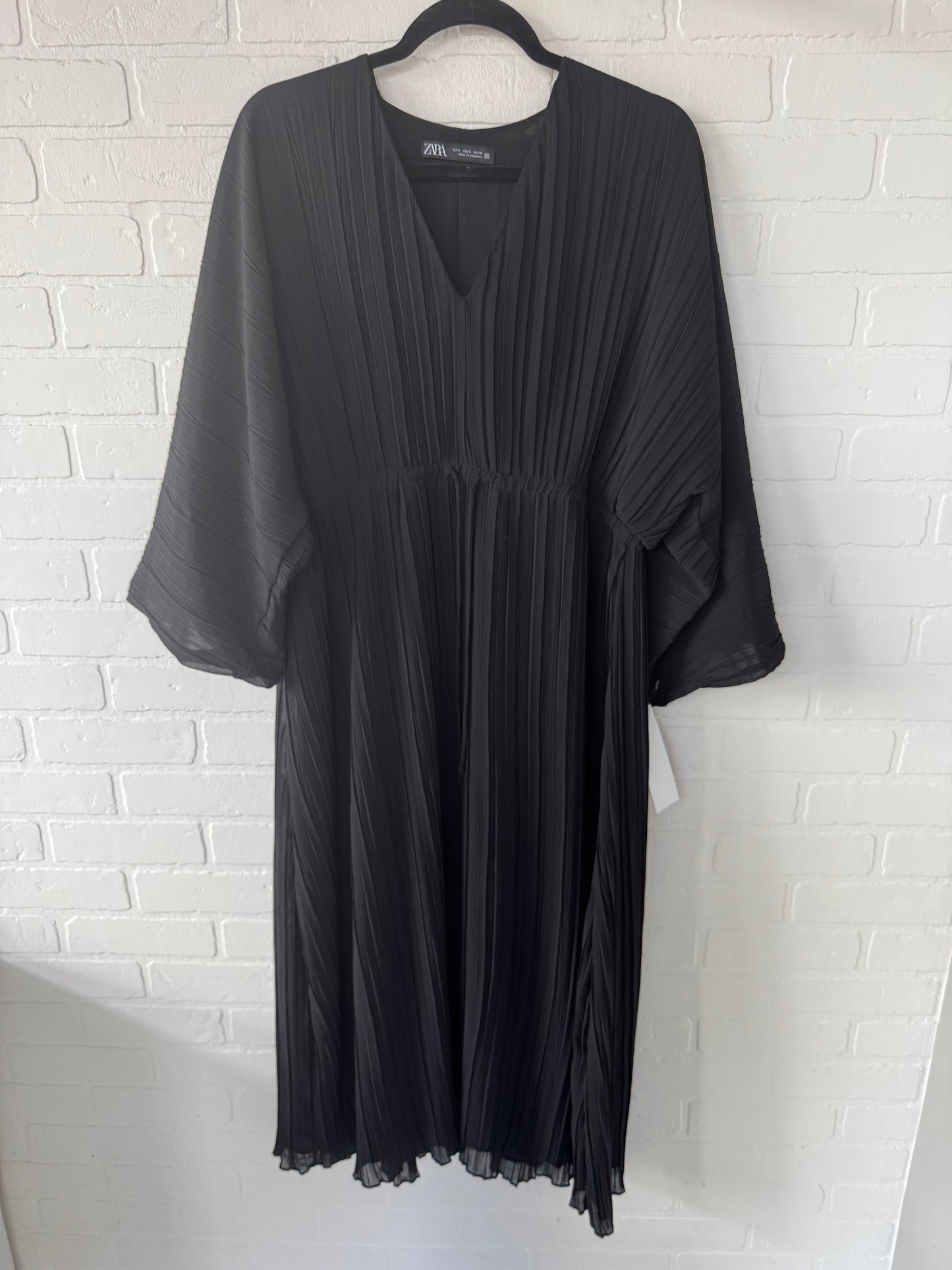 Dress Casual Midi By Zara In Black, Size: S